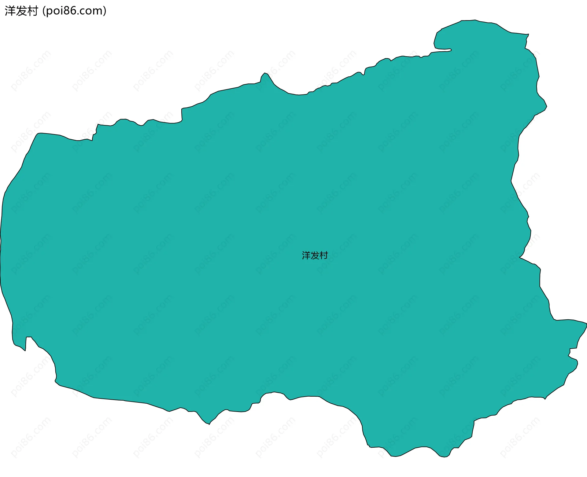 洋发村边界地图