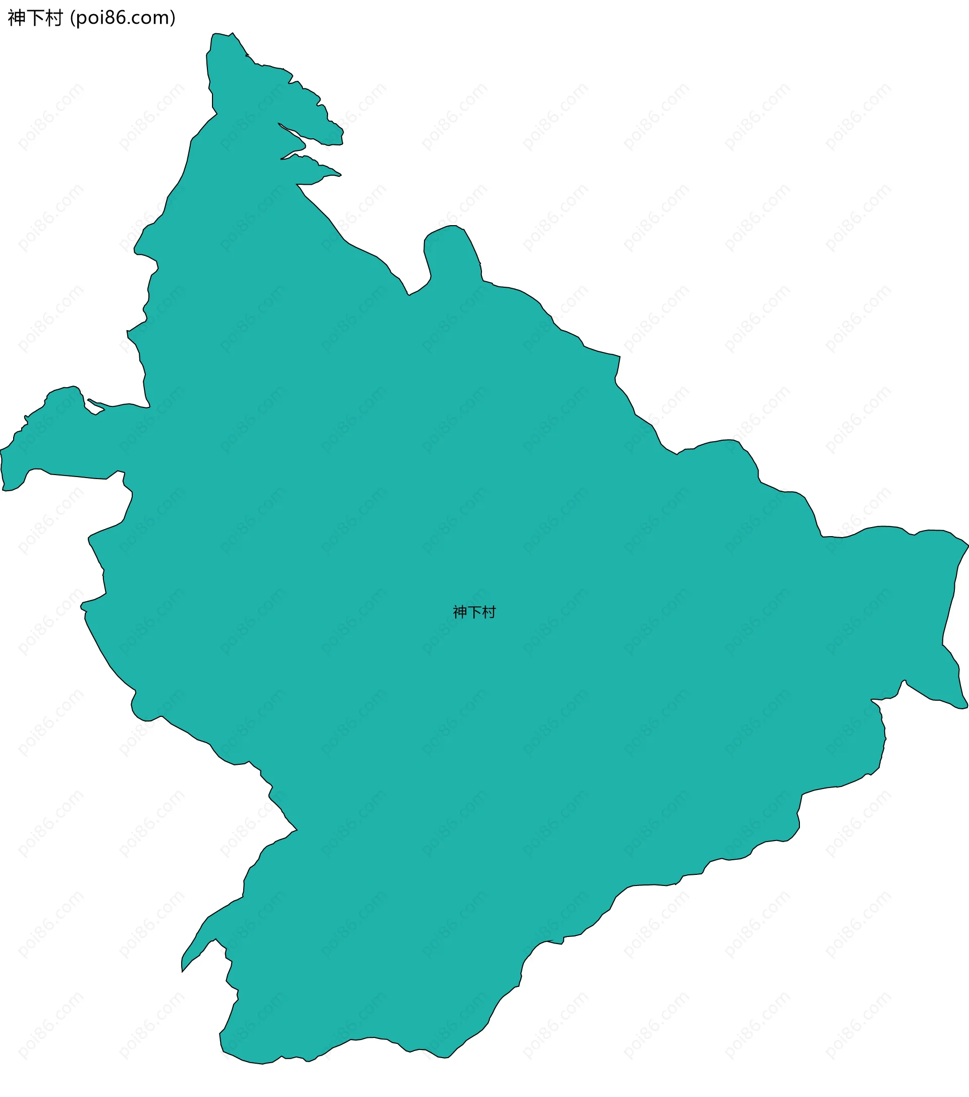 神下村边界地图