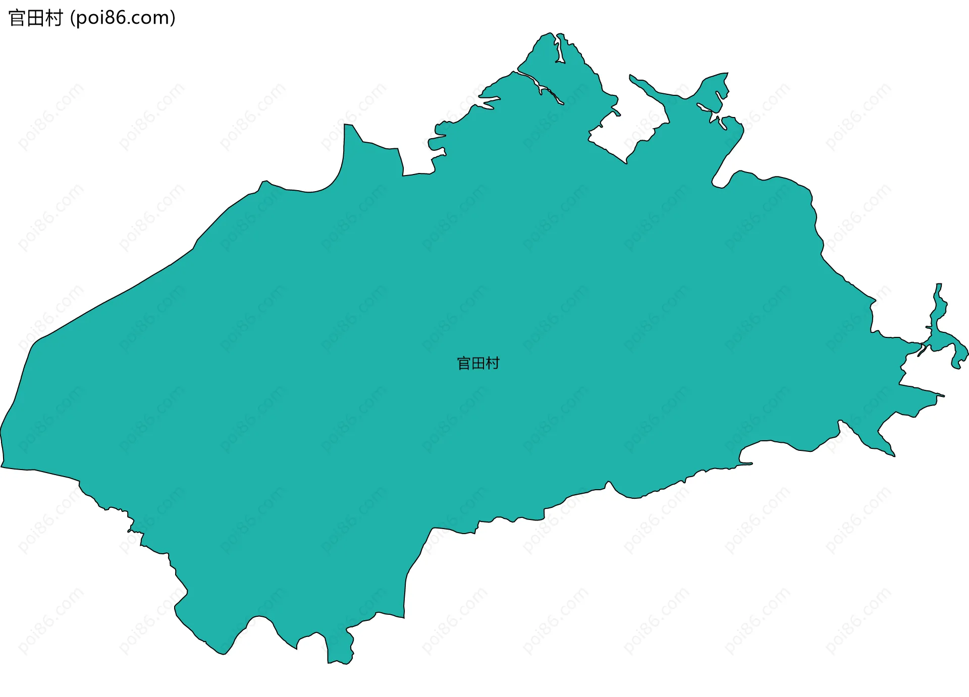 官田村边界地图