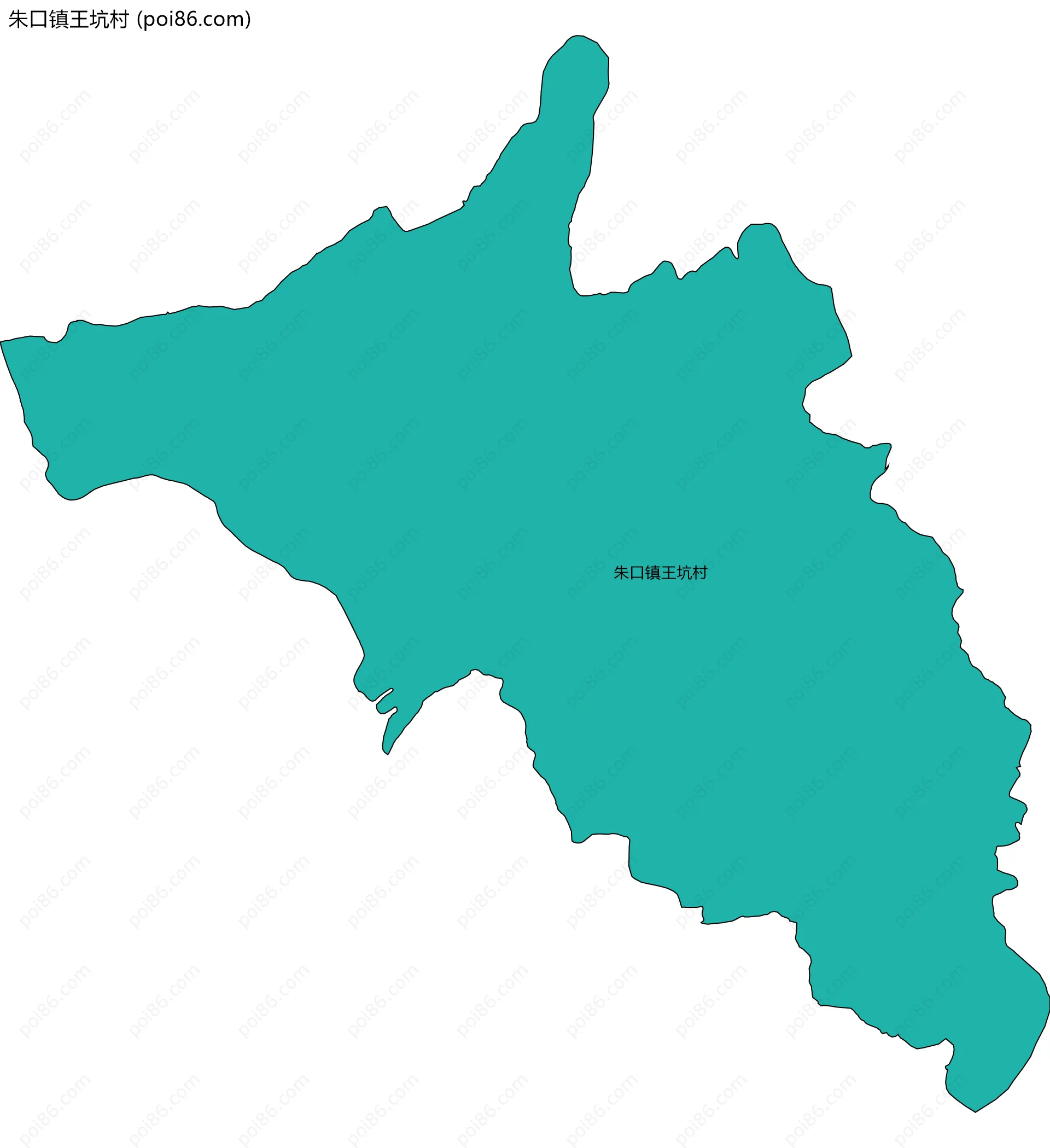 朱口镇王坑村边界地图