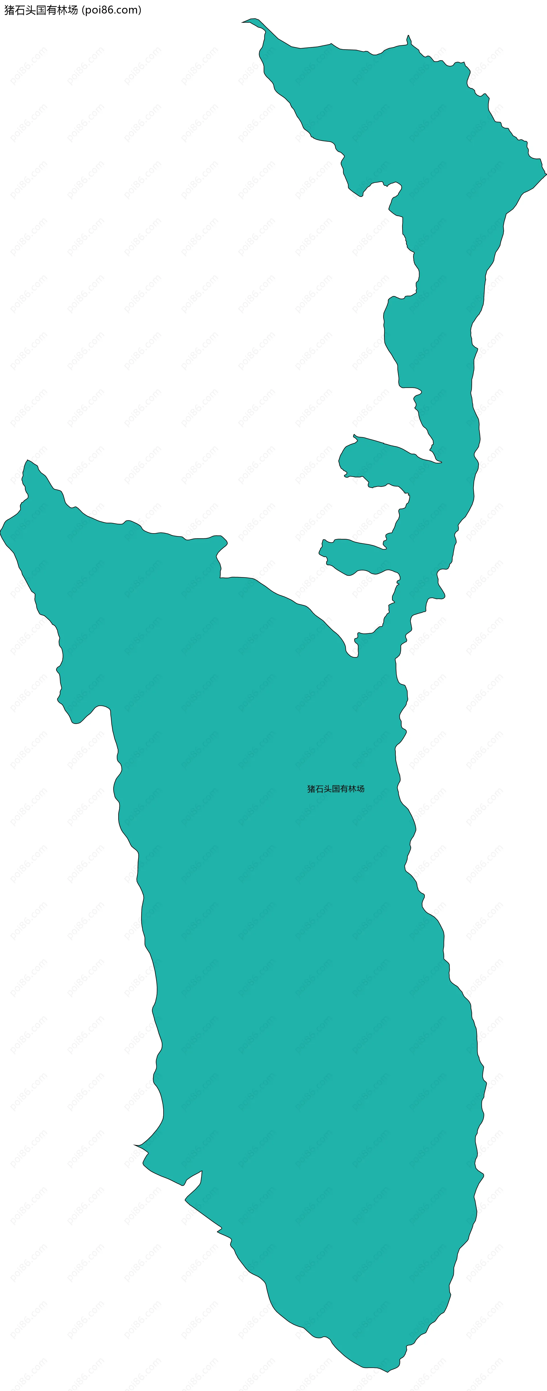 猪石头国有林场边界地图