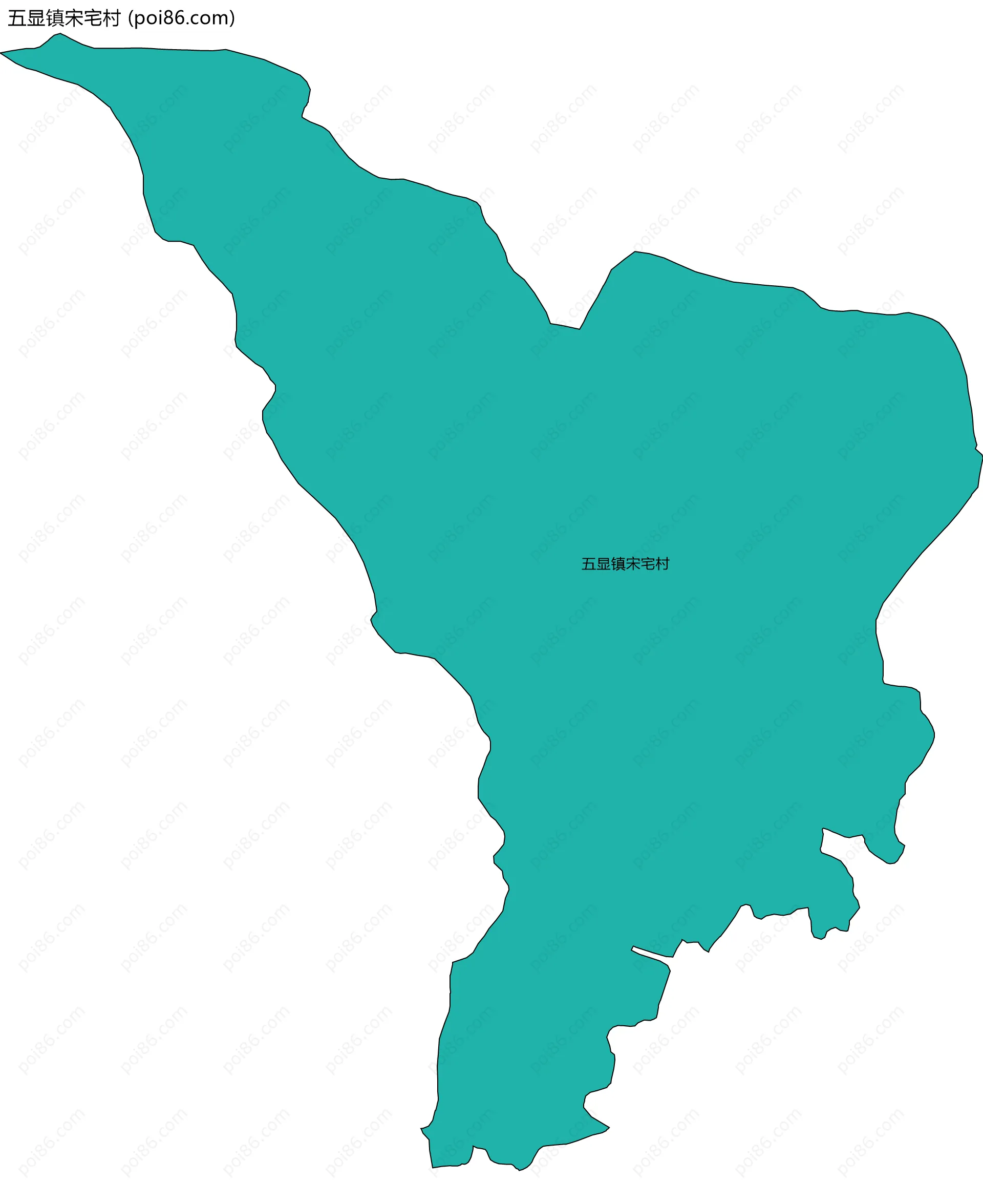 五显镇宋宅村边界地图