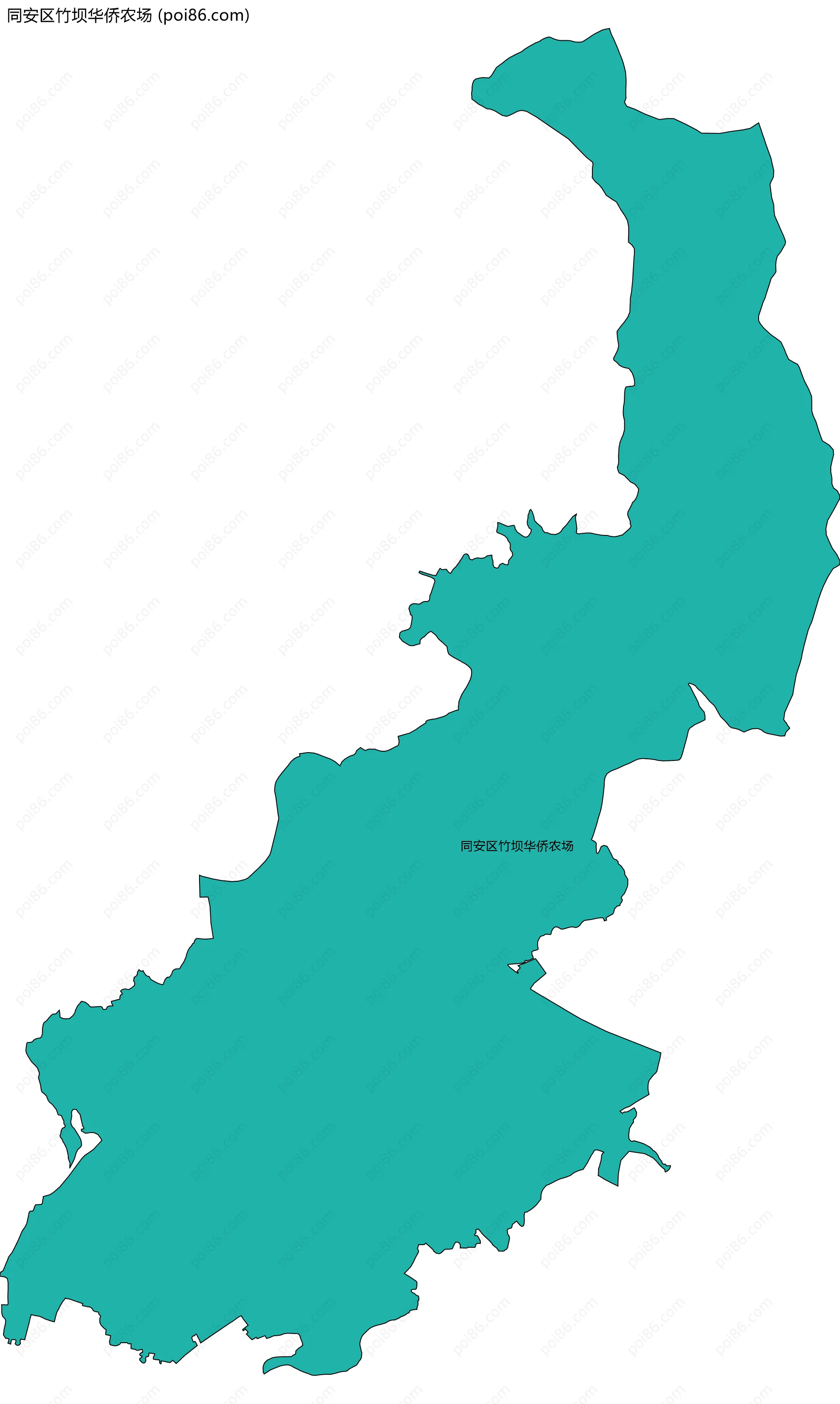 同安区竹坝华侨农场边界地图