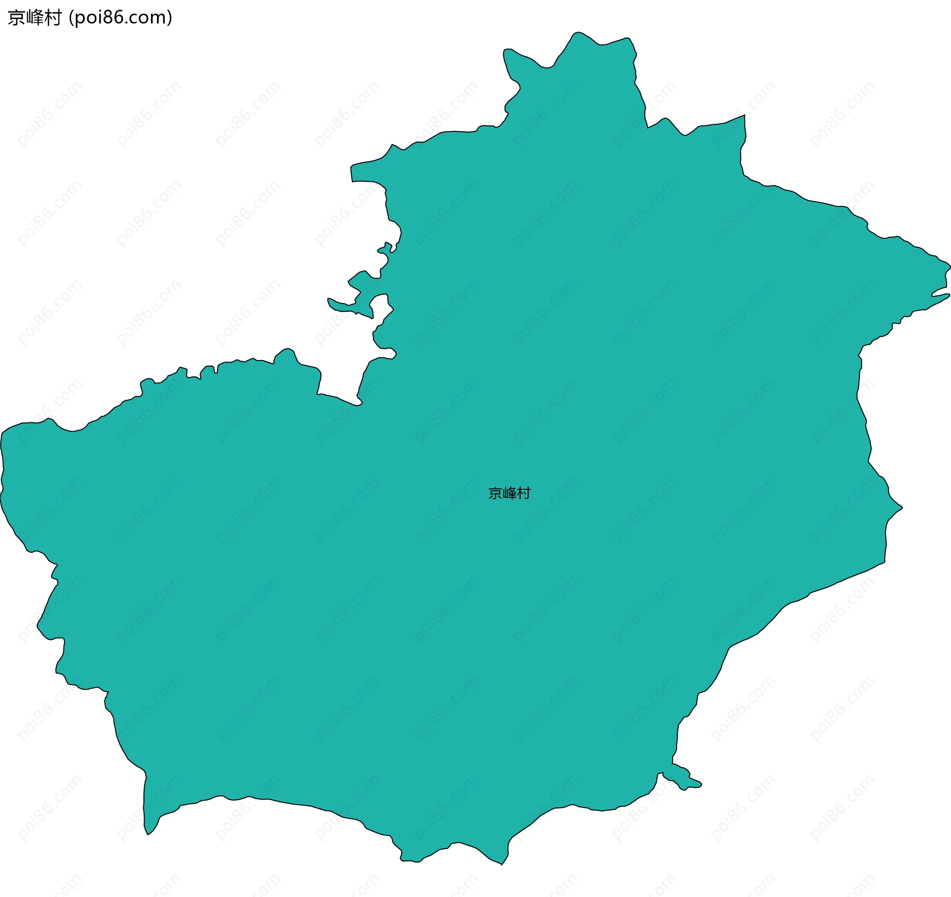 京峰村边界地图