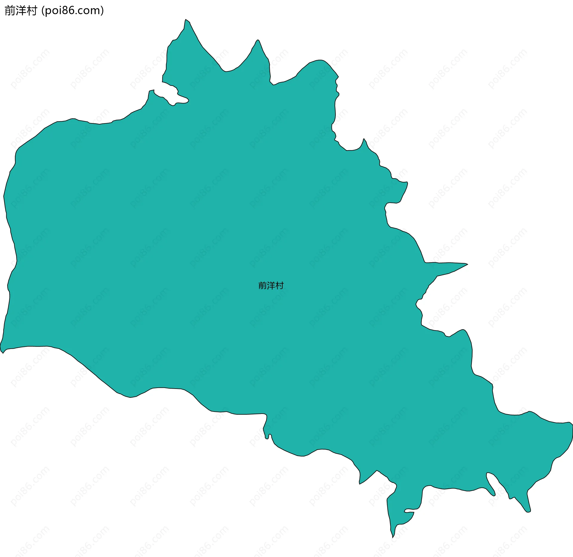 前洋村边界地图