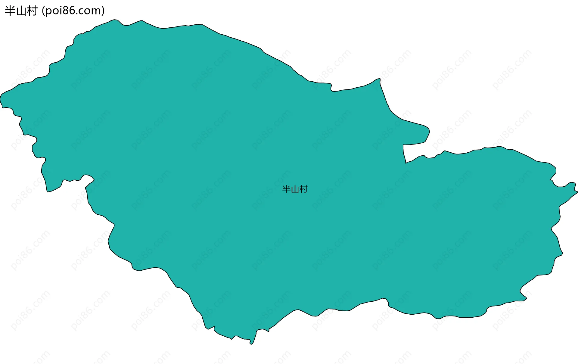 半山村边界地图
