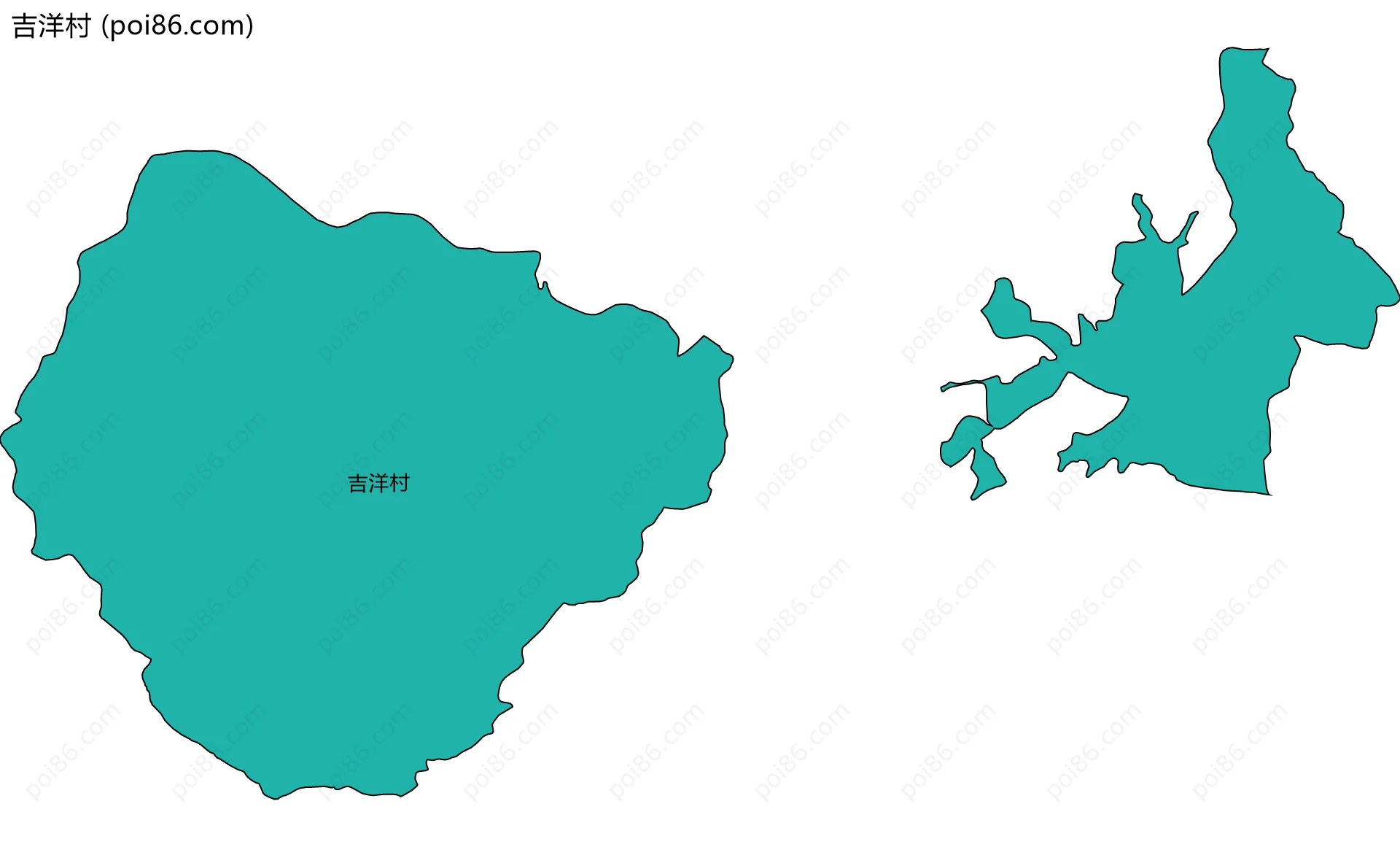 吉洋村边界地图