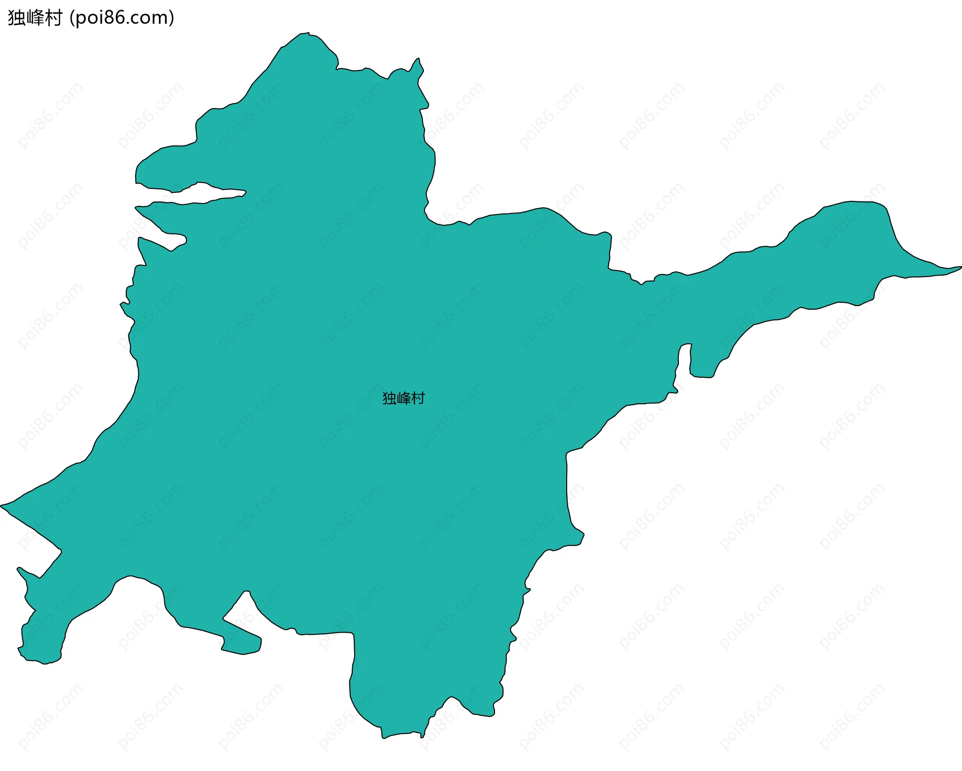 独峰村边界地图