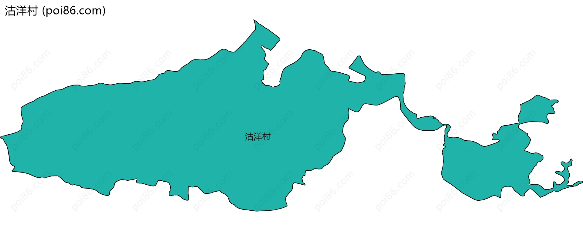 沽洋村边界地图