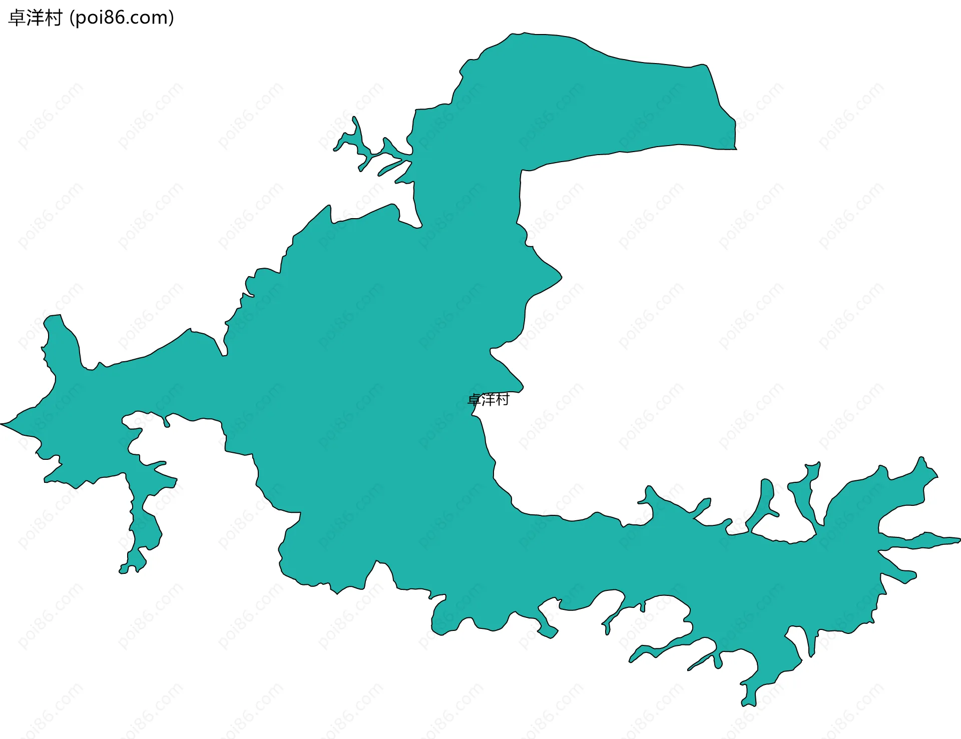 卓洋村边界地图