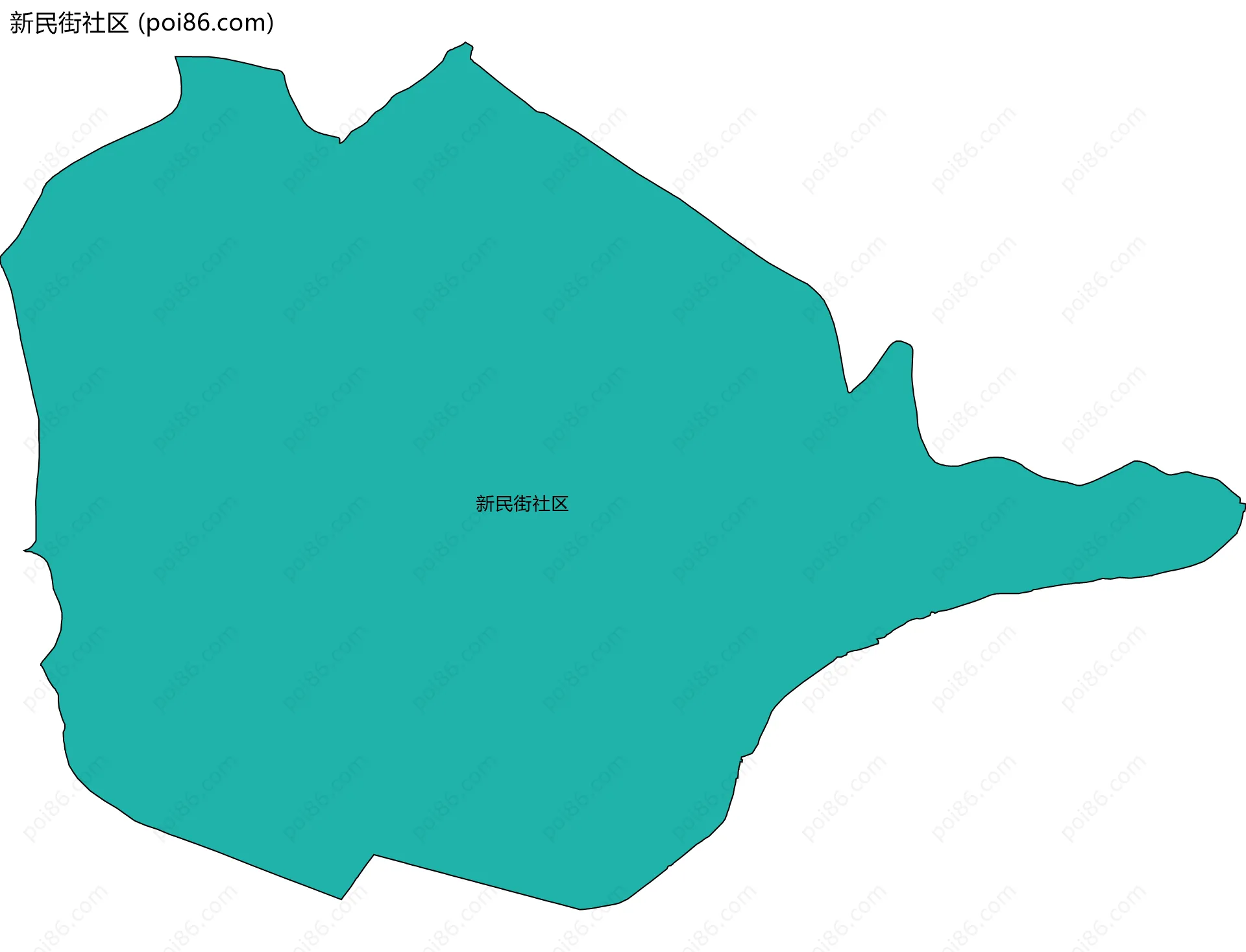 新民街社区边界地图