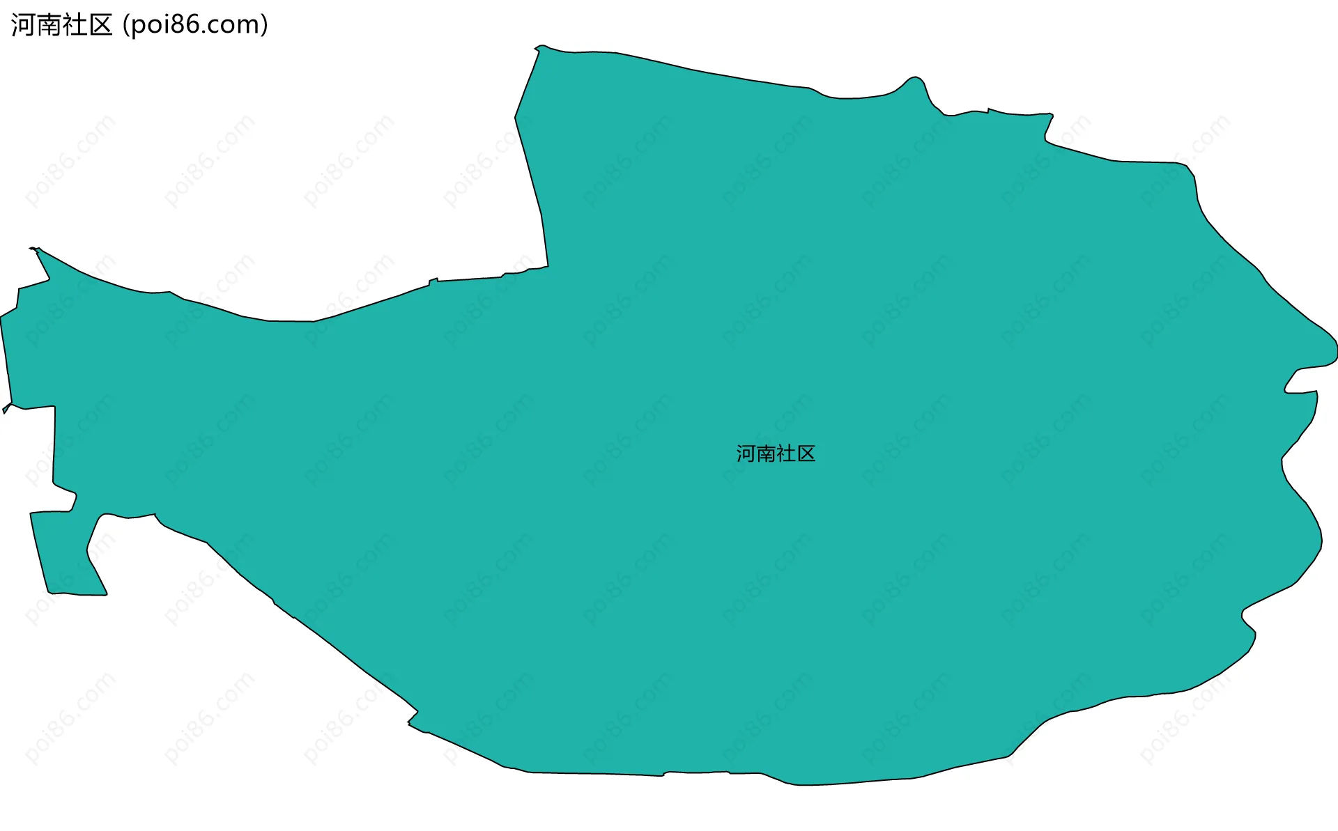 河南社区边界地图