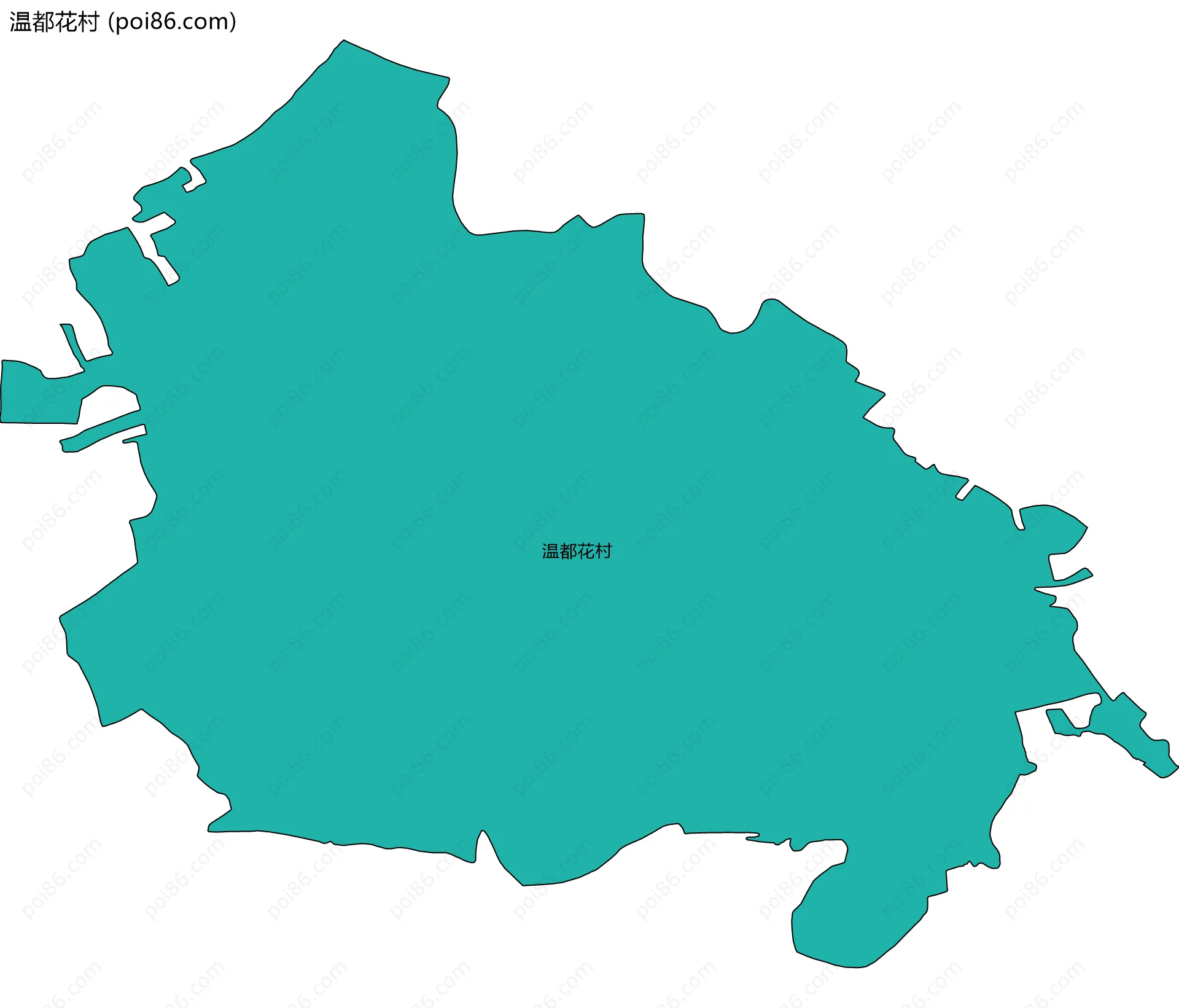 温都花村边界地图