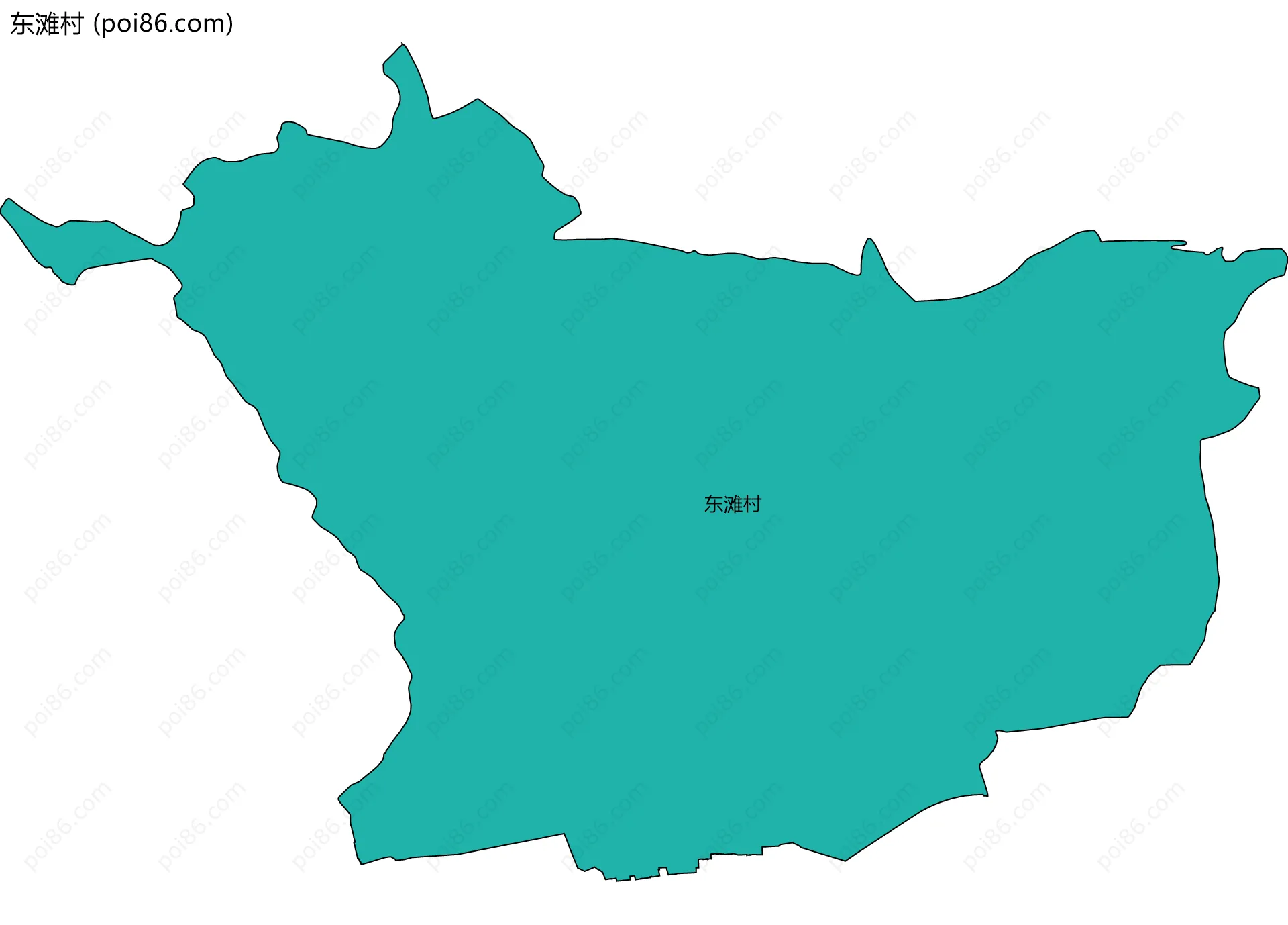 东滩村边界地图