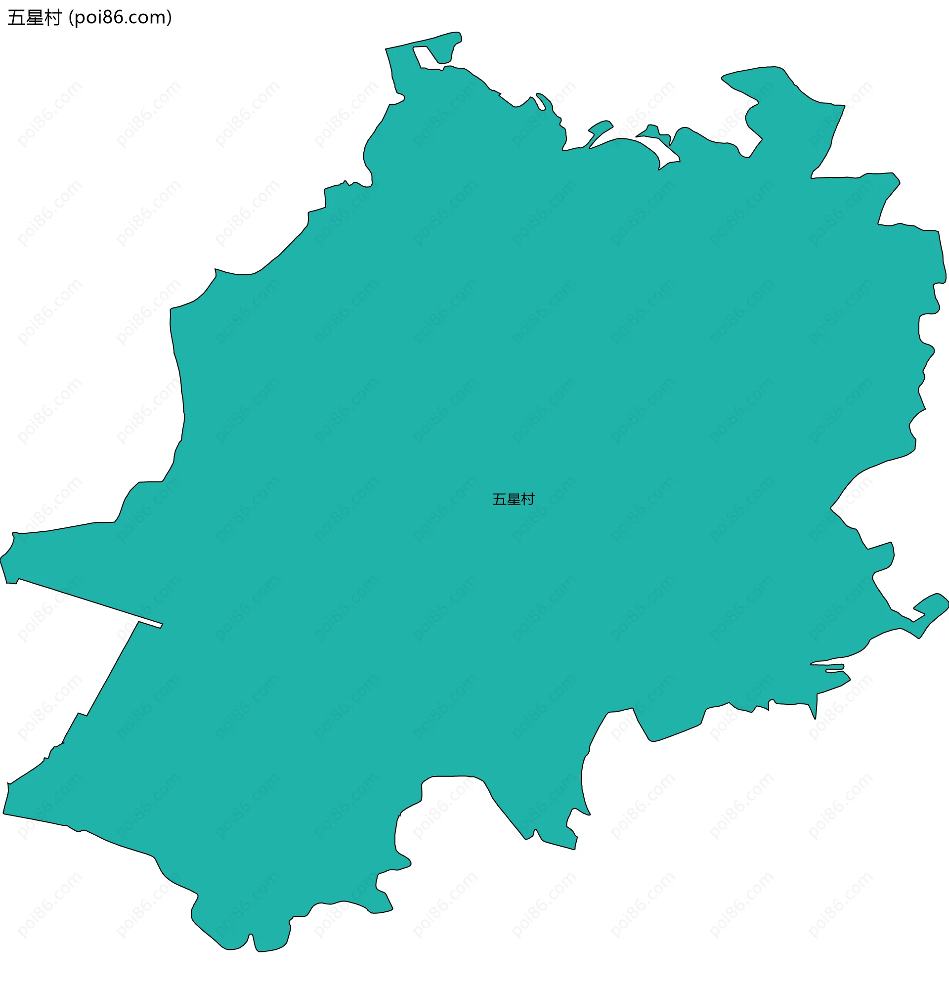 五星村边界地图