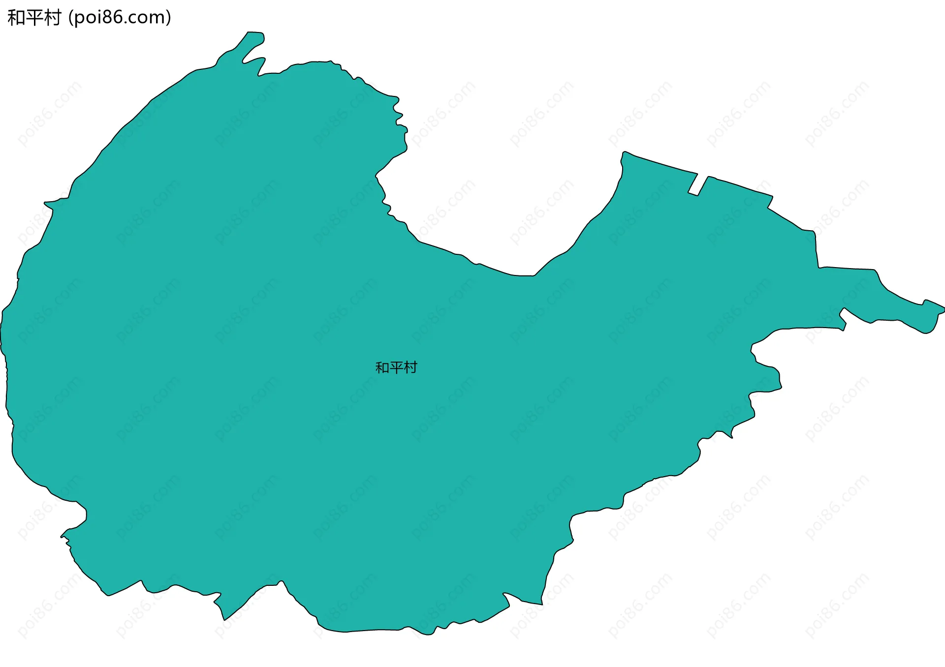和平村边界地图
