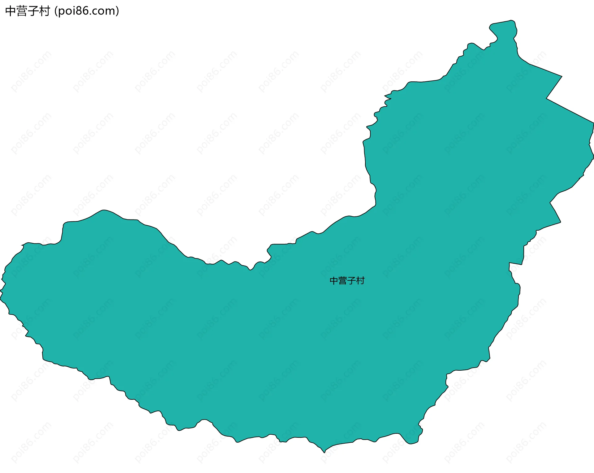 中营子村边界地图