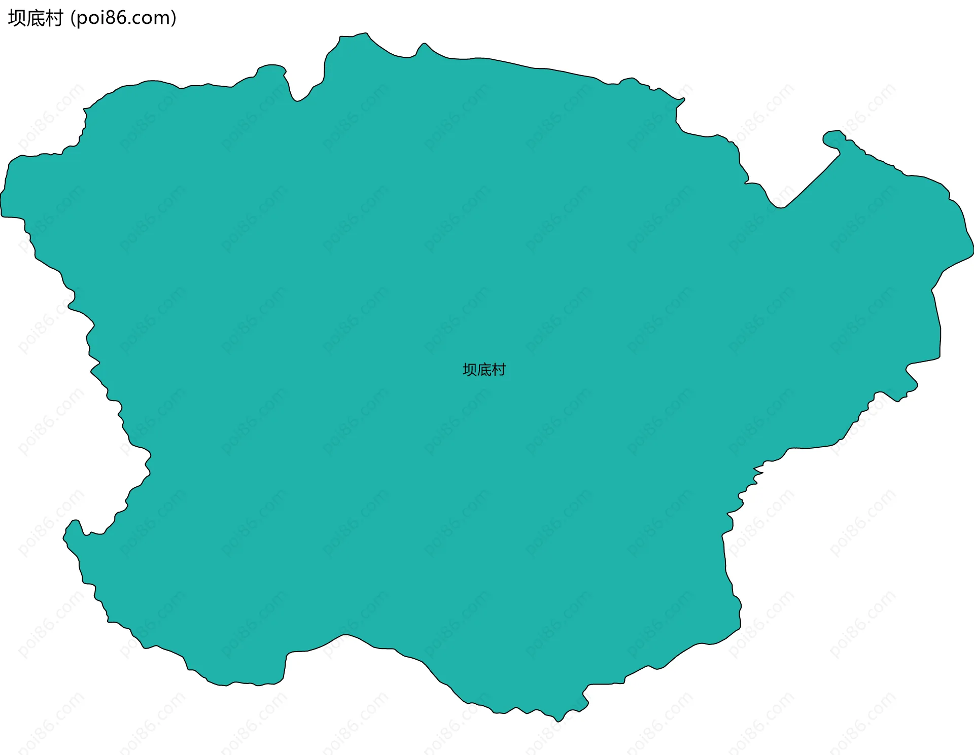 坝底村边界地图