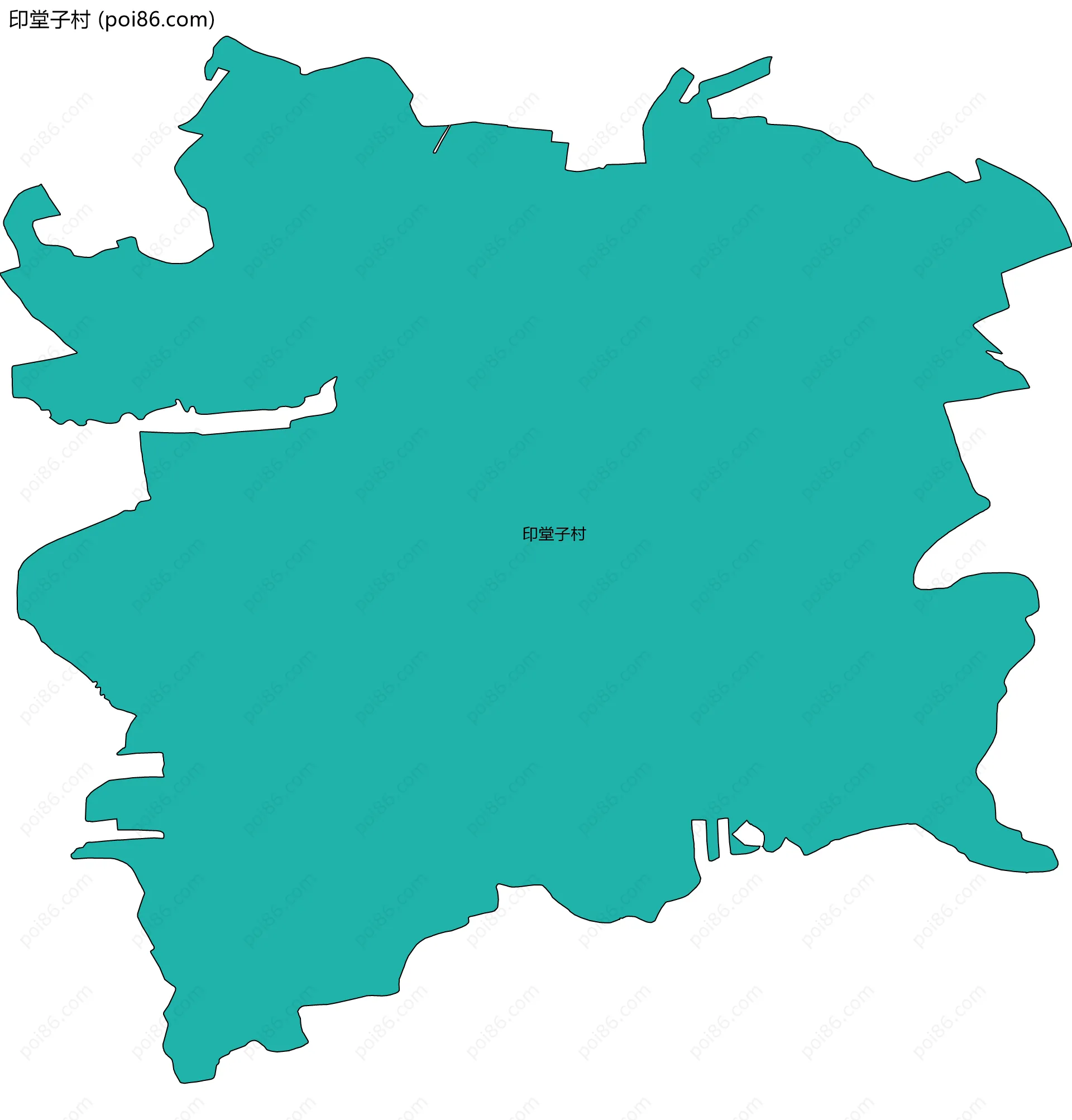 印堂子村边界地图