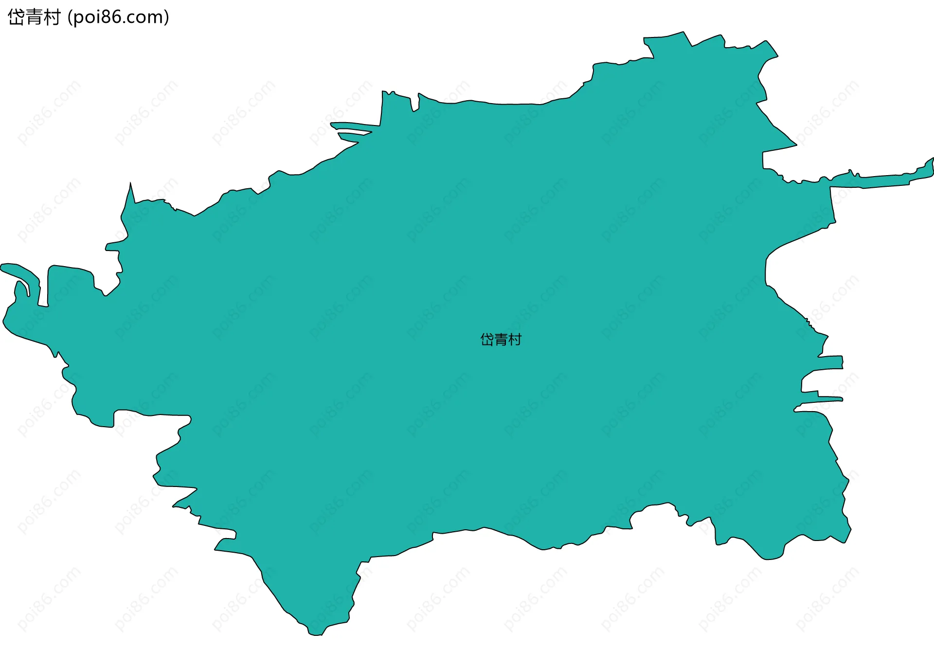 岱青村边界地图