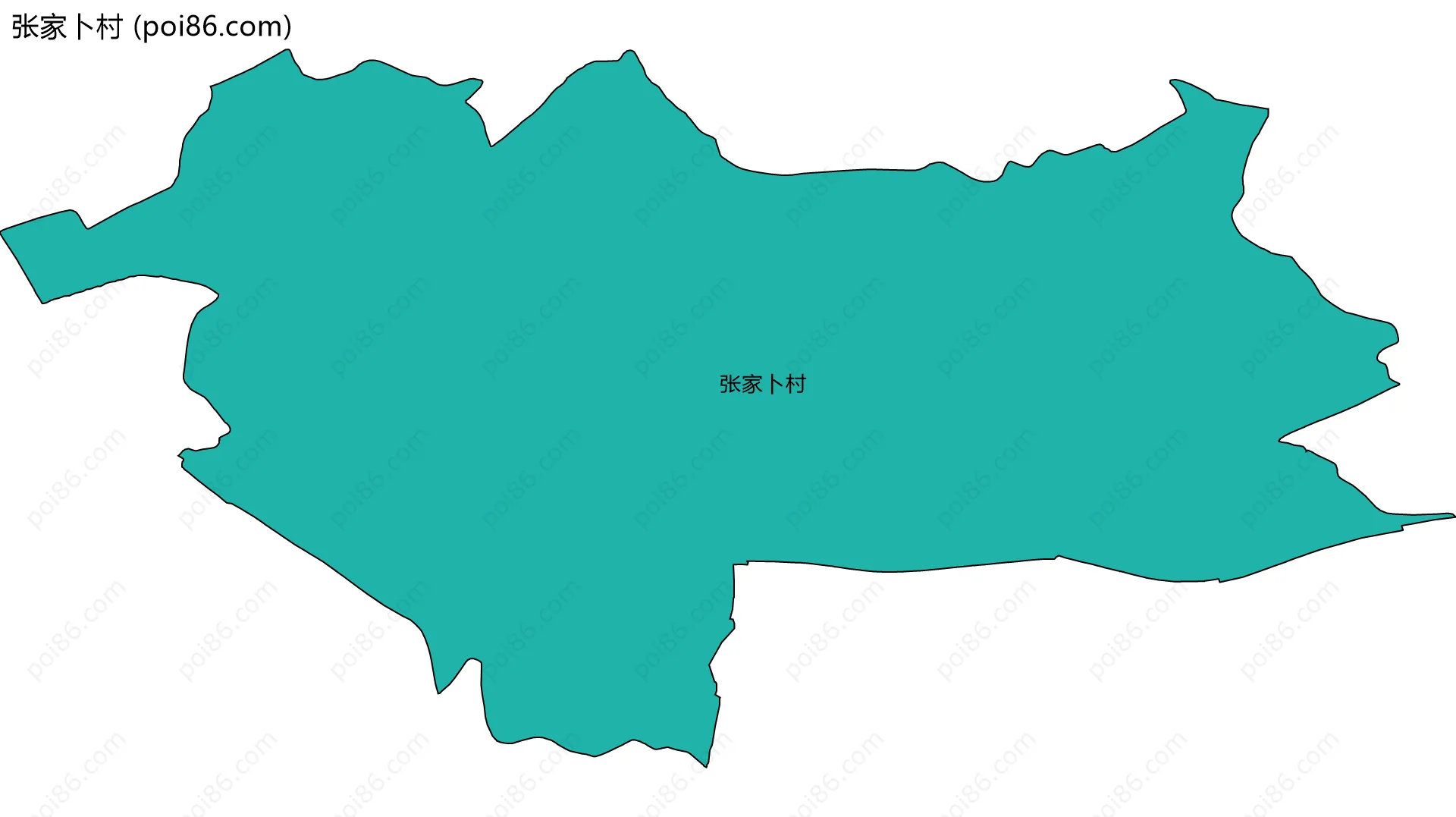 张家卜村边界地图