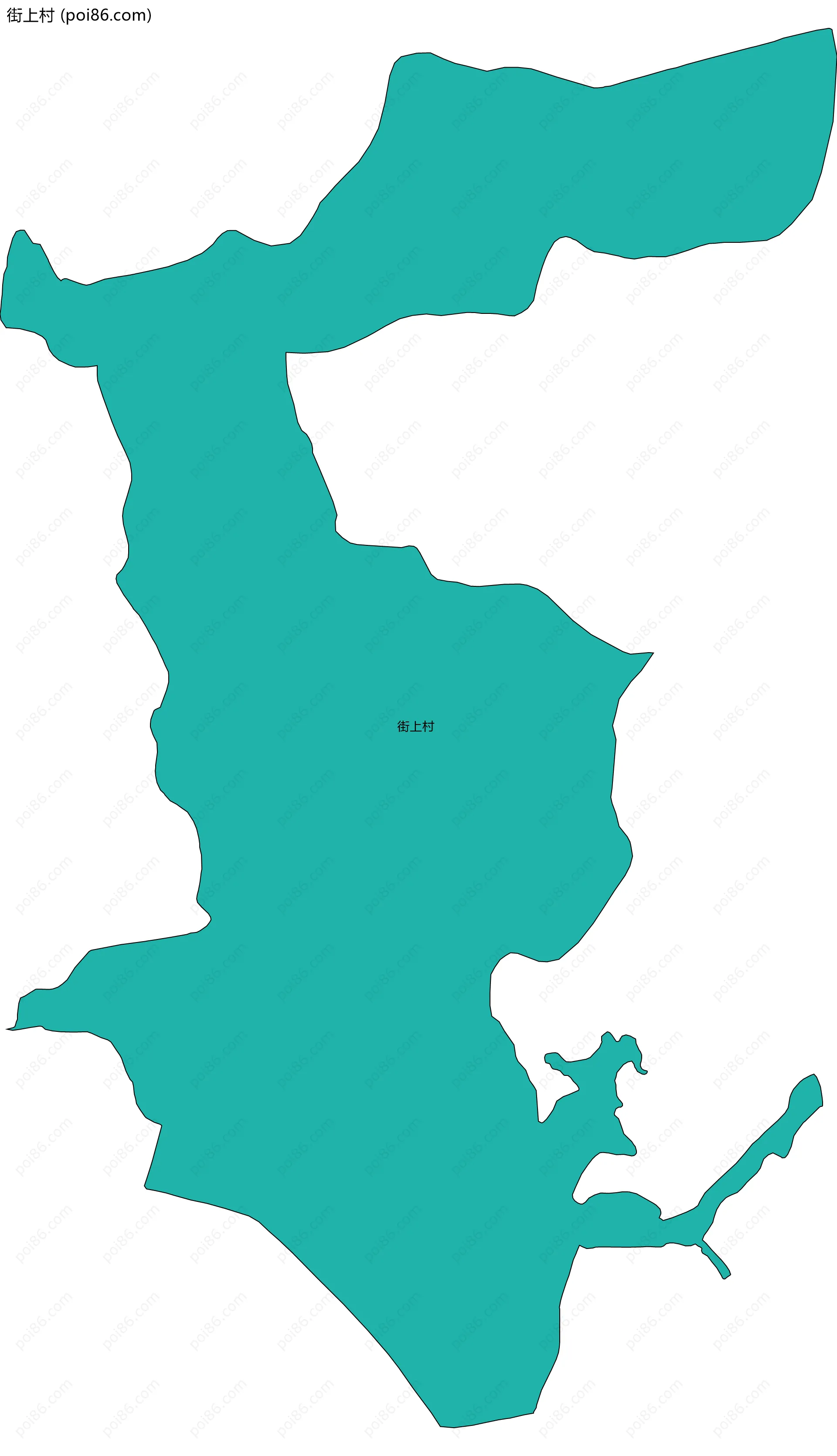 街上村边界地图