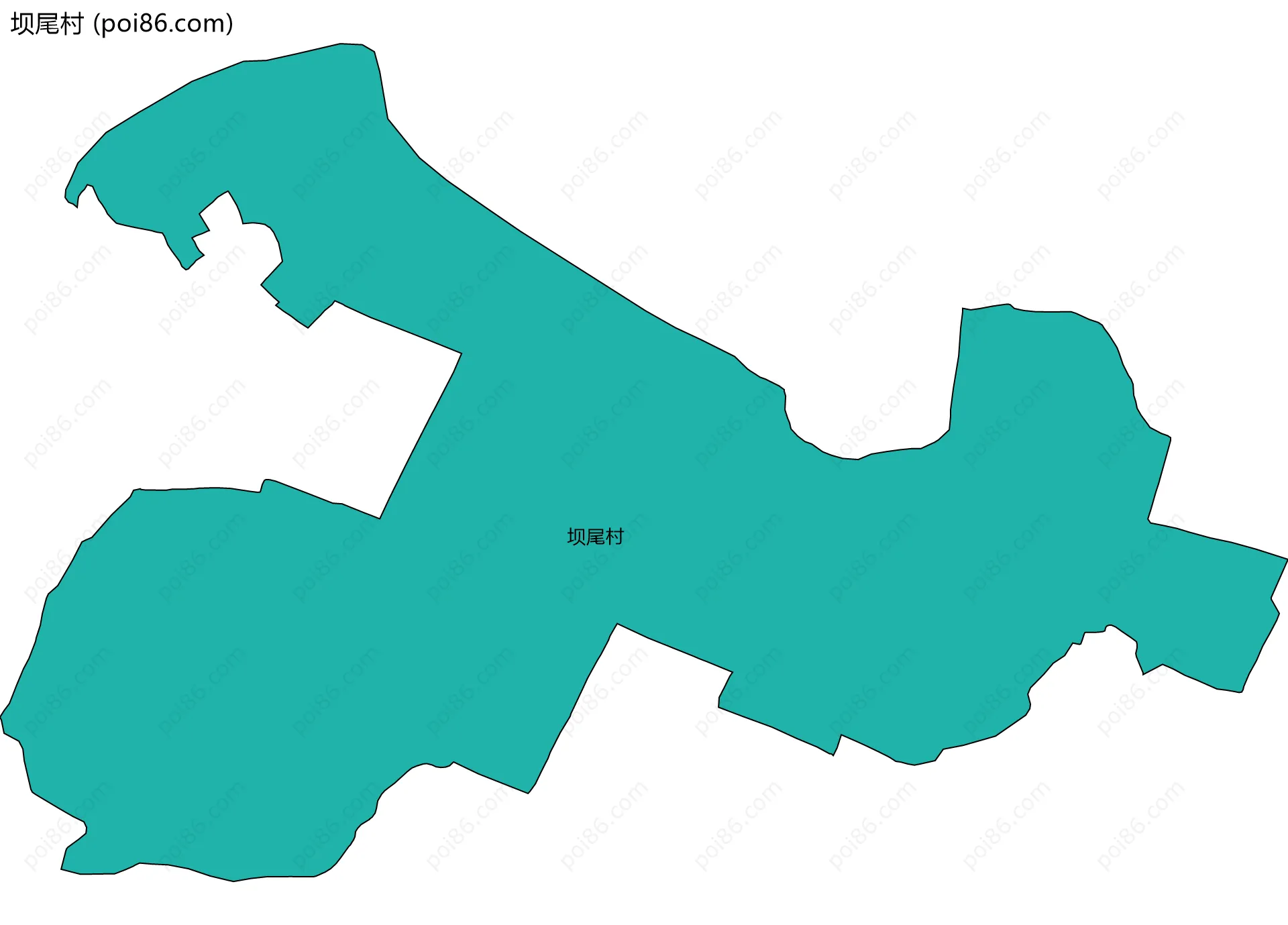 坝尾村边界地图