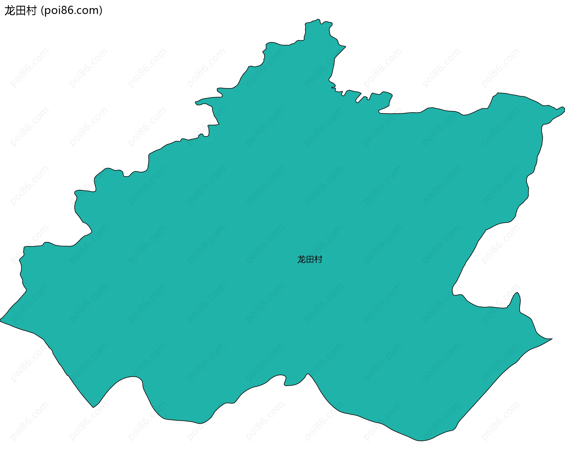 龙田村边界地图