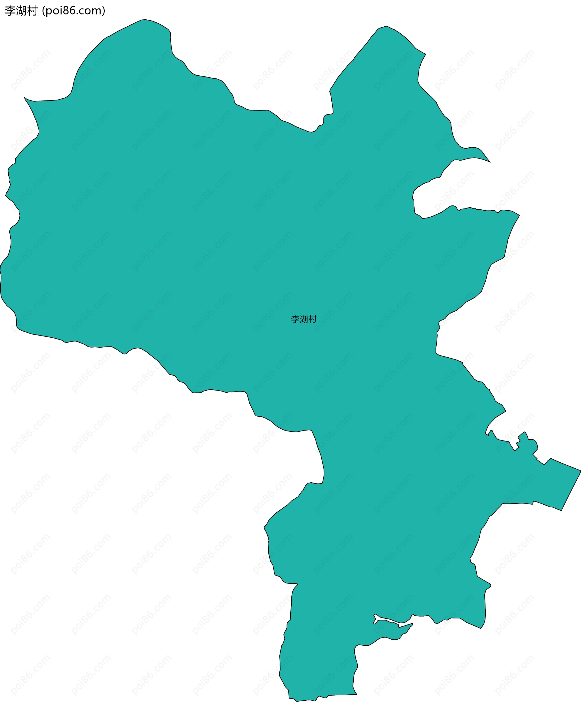 李湖村边界地图