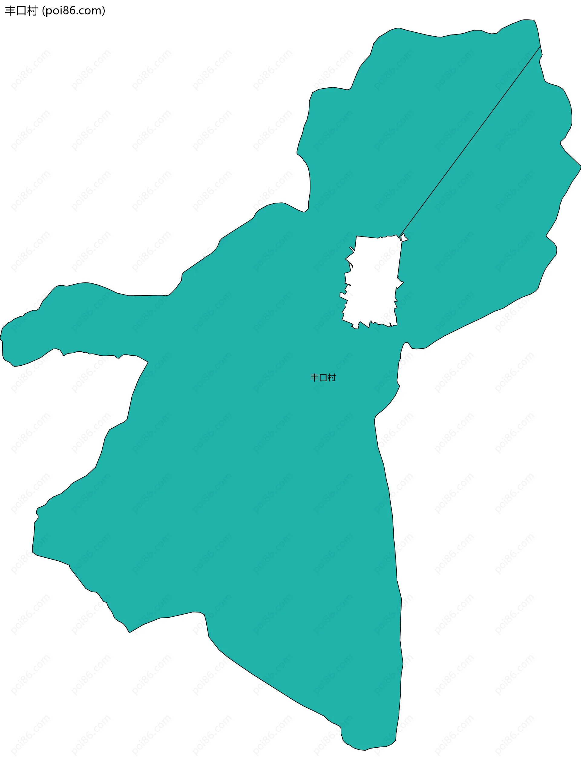 丰口村边界地图