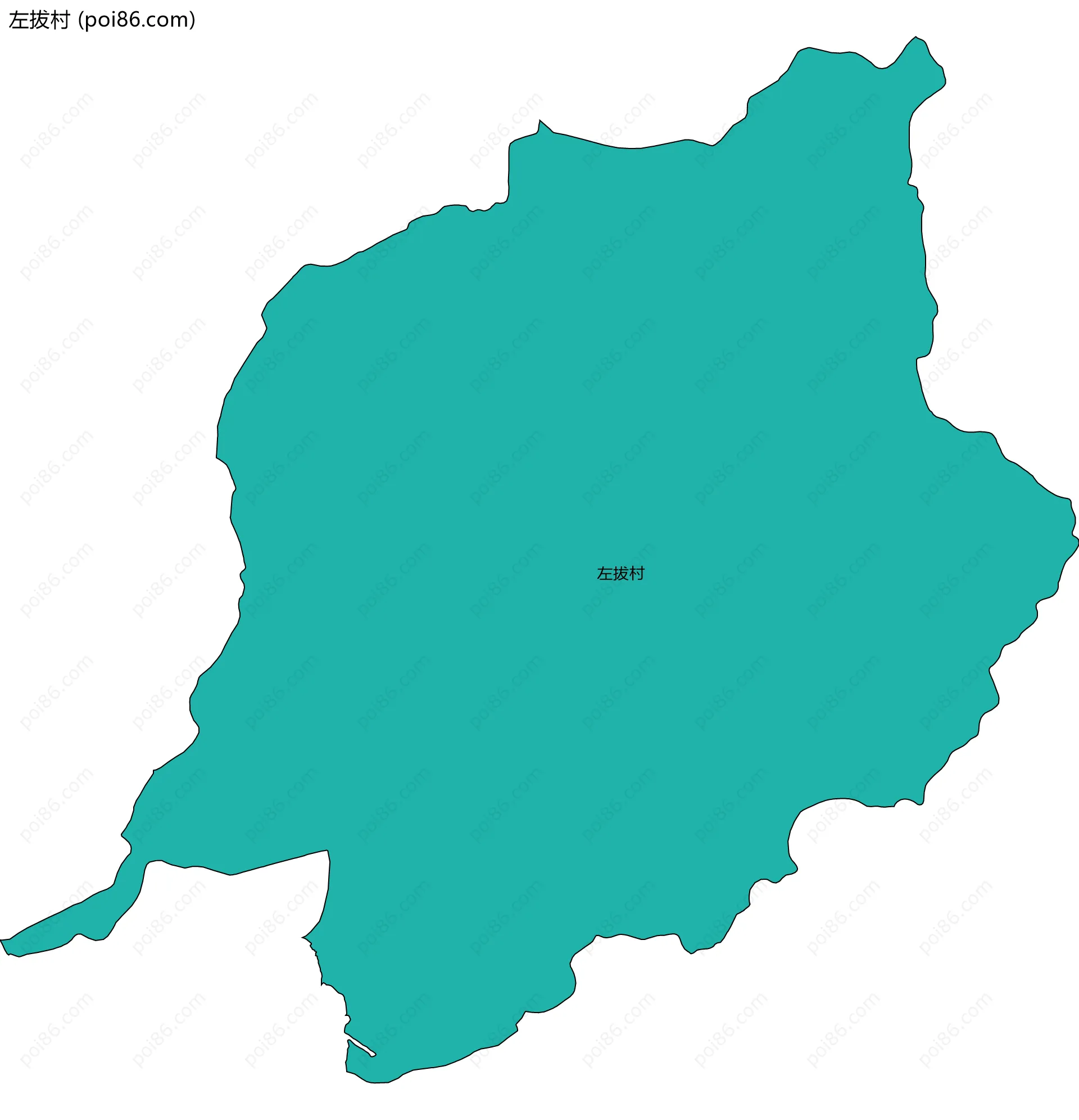 左拔村边界地图