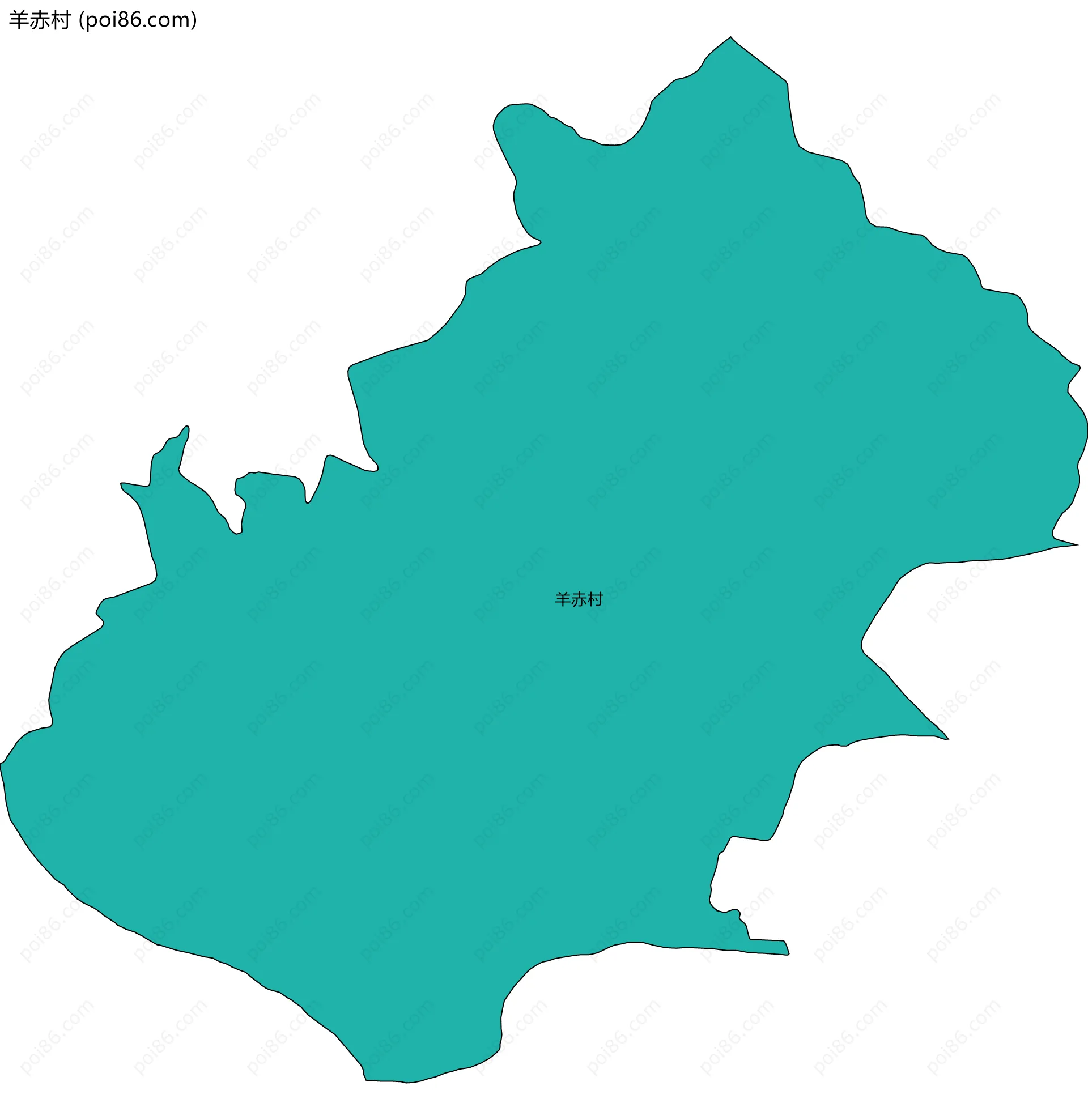 羊赤村边界地图