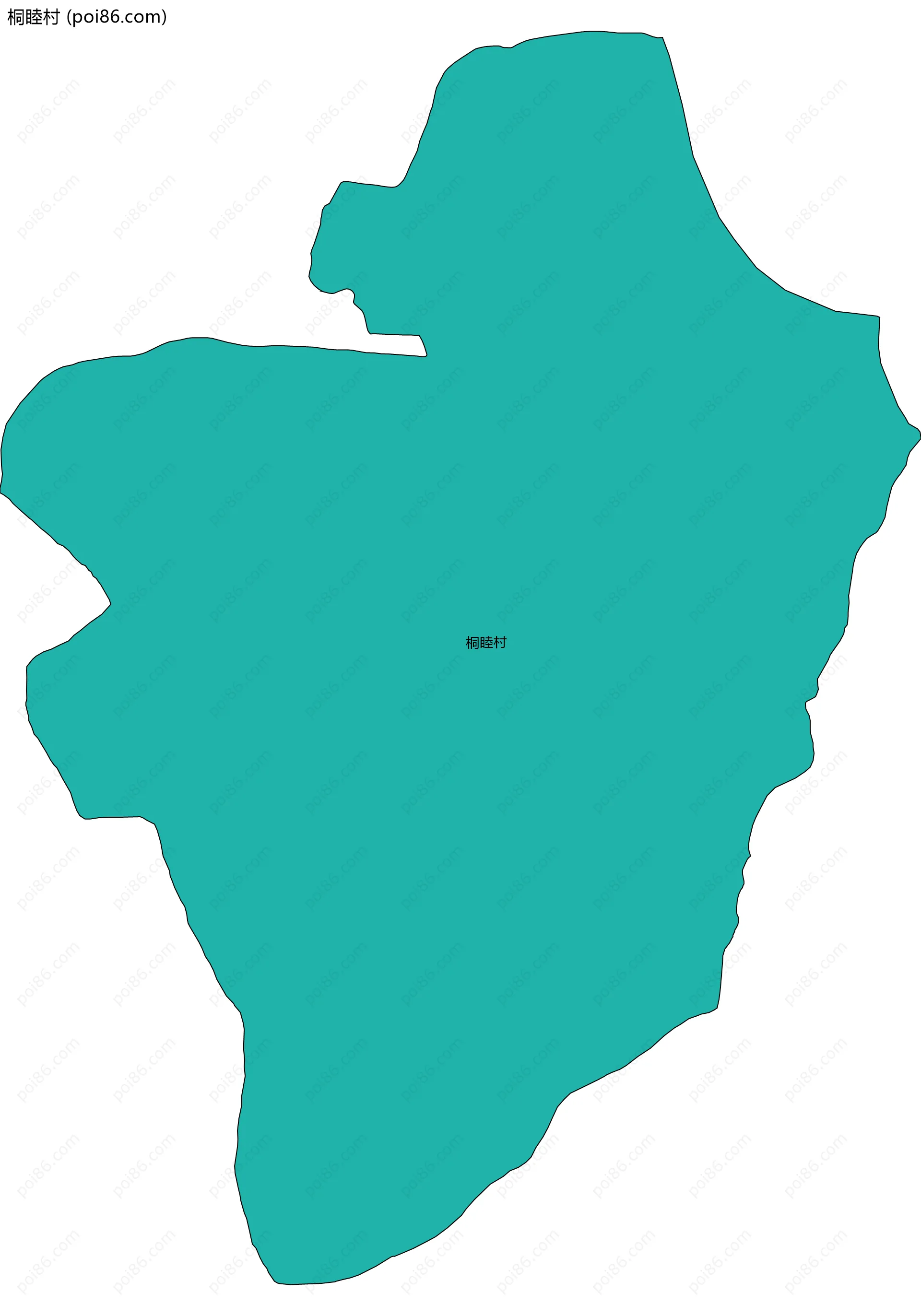 桐睦村边界地图