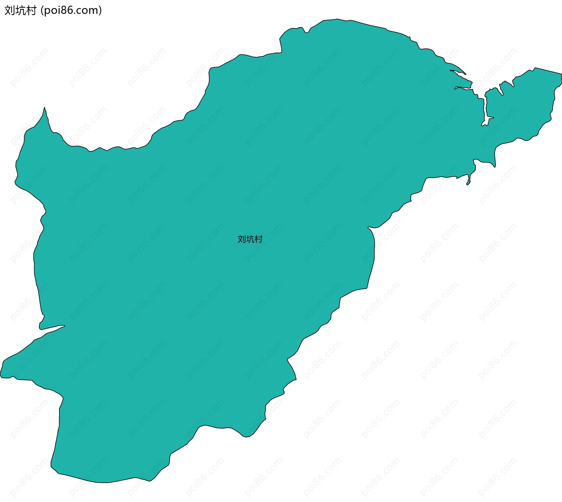 刘坑村边界地图