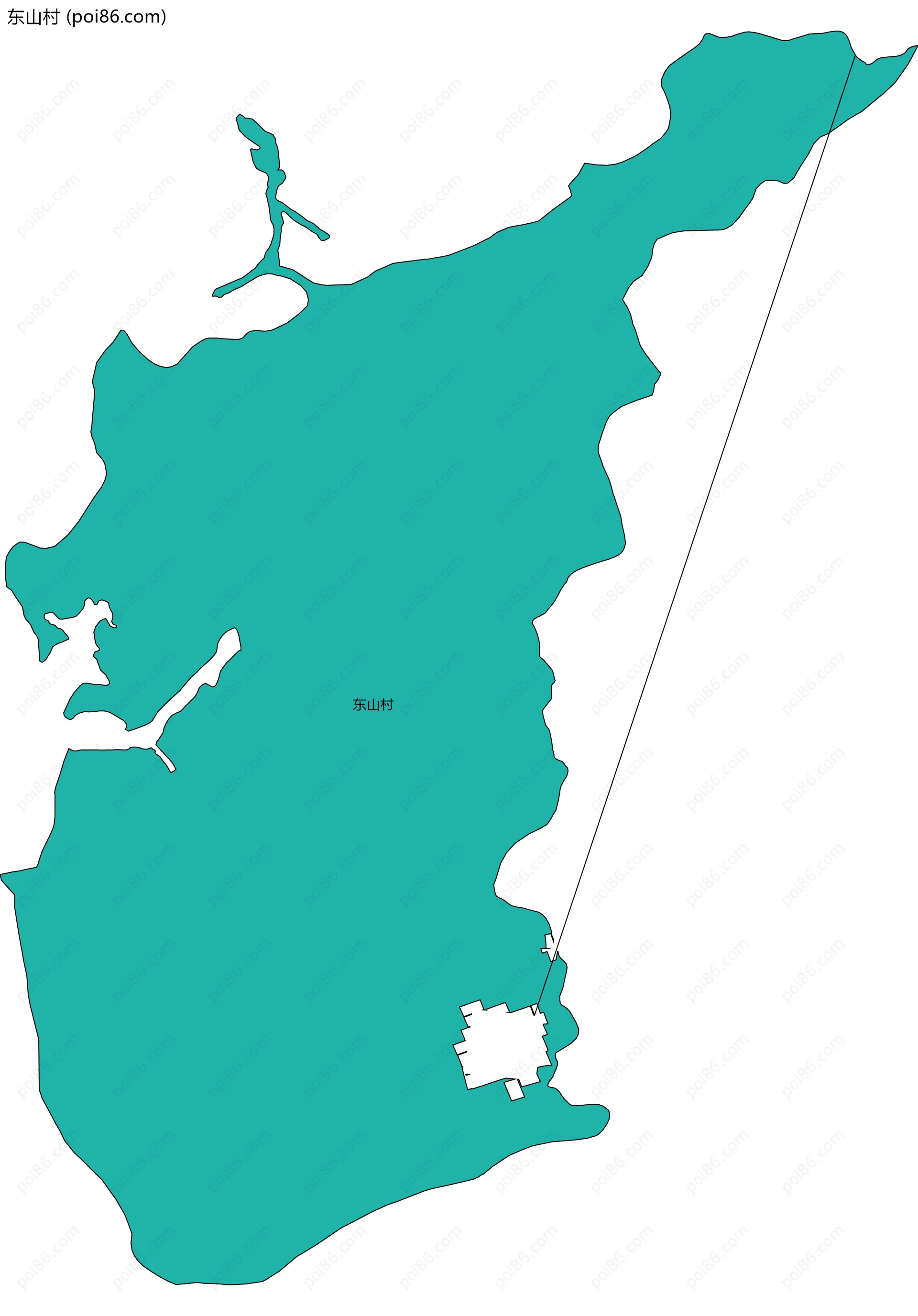 东山村边界地图