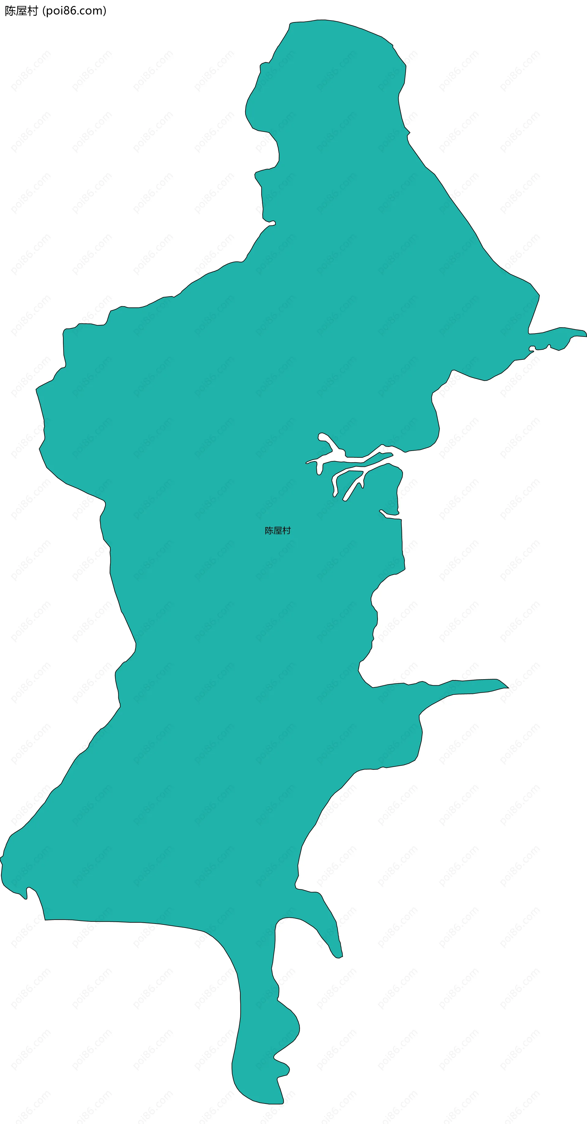 陈屋村边界地图