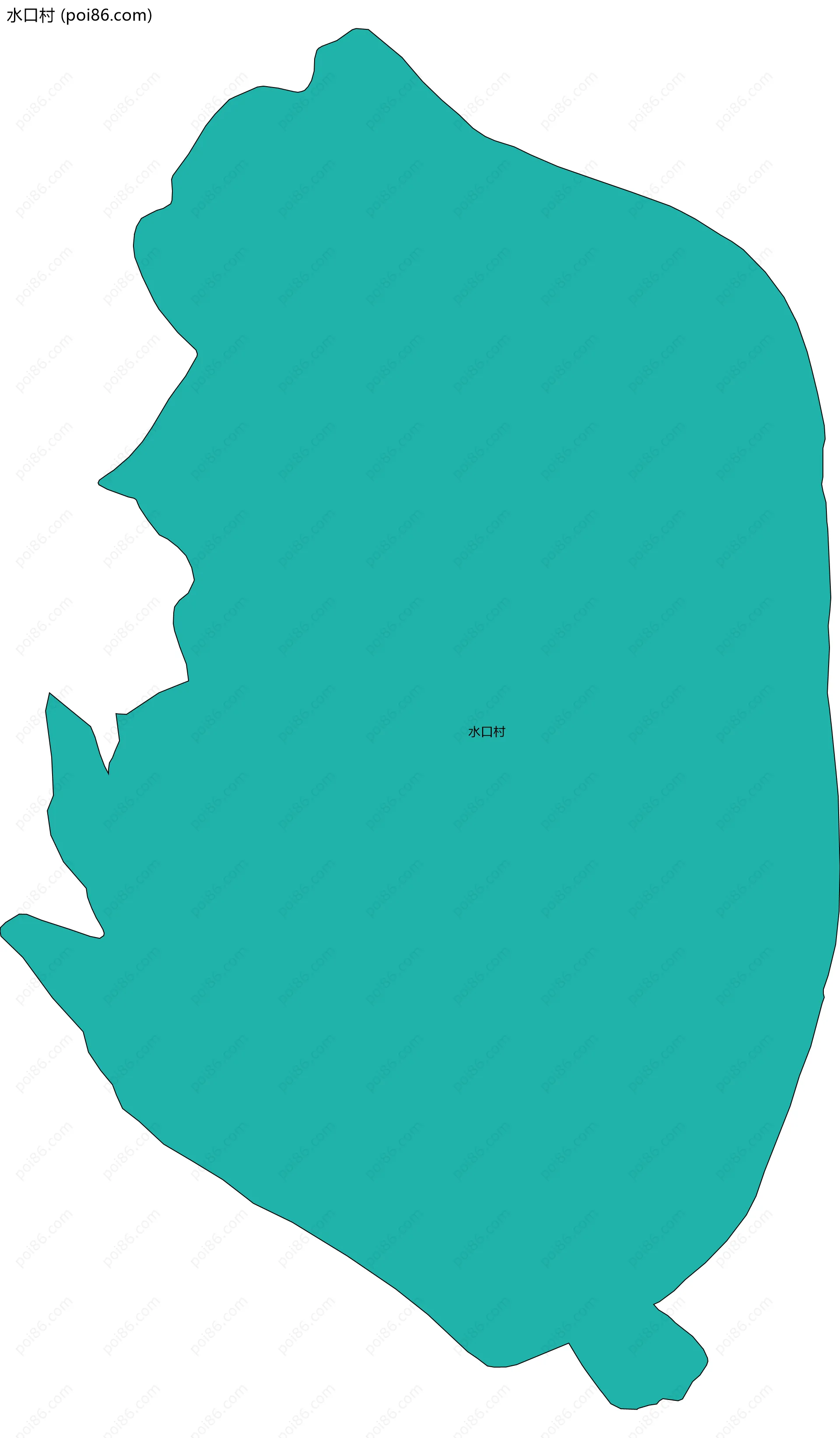 水口村边界地图