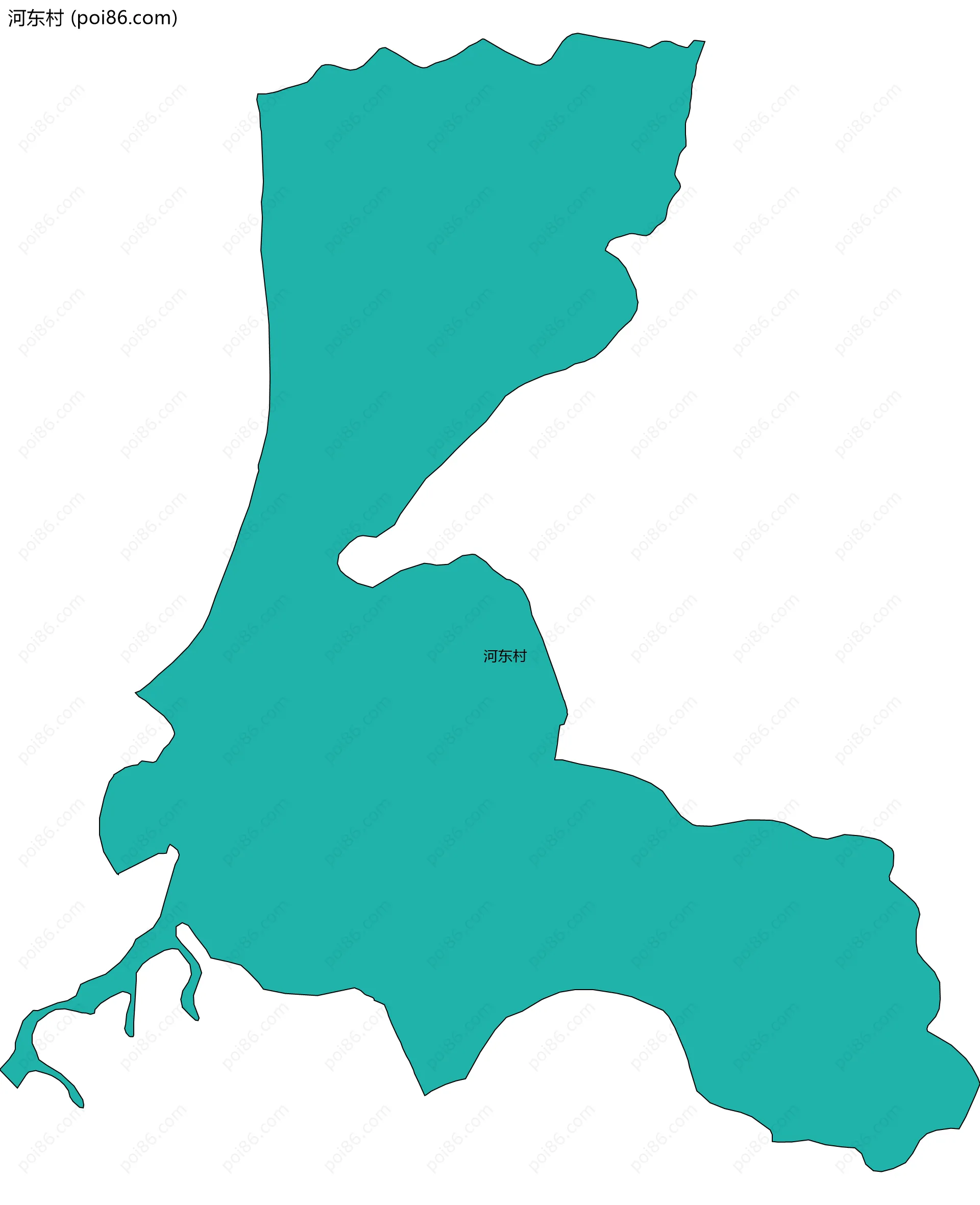 河东村边界地图