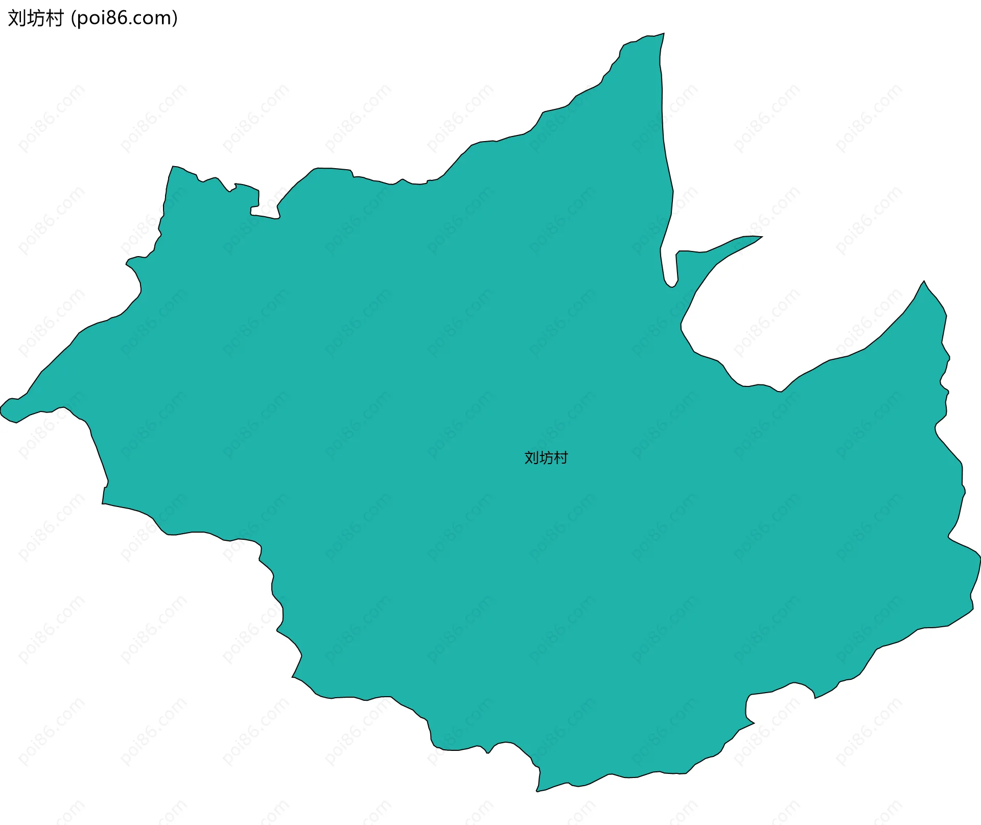 刘坊村边界地图