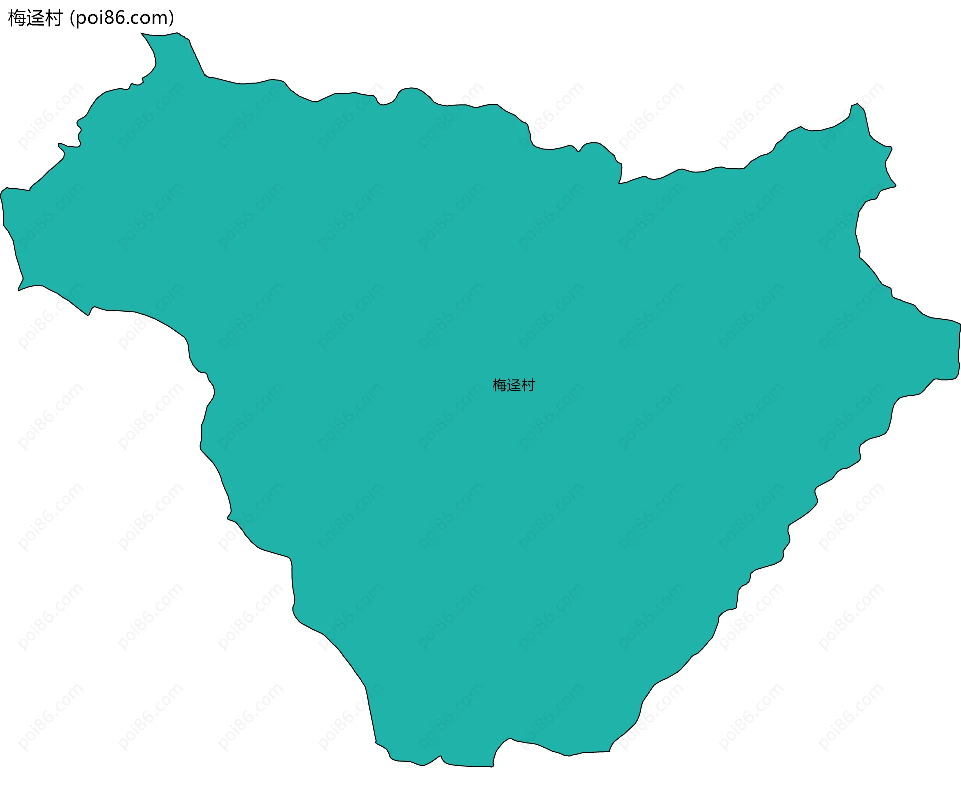 梅迳村边界地图