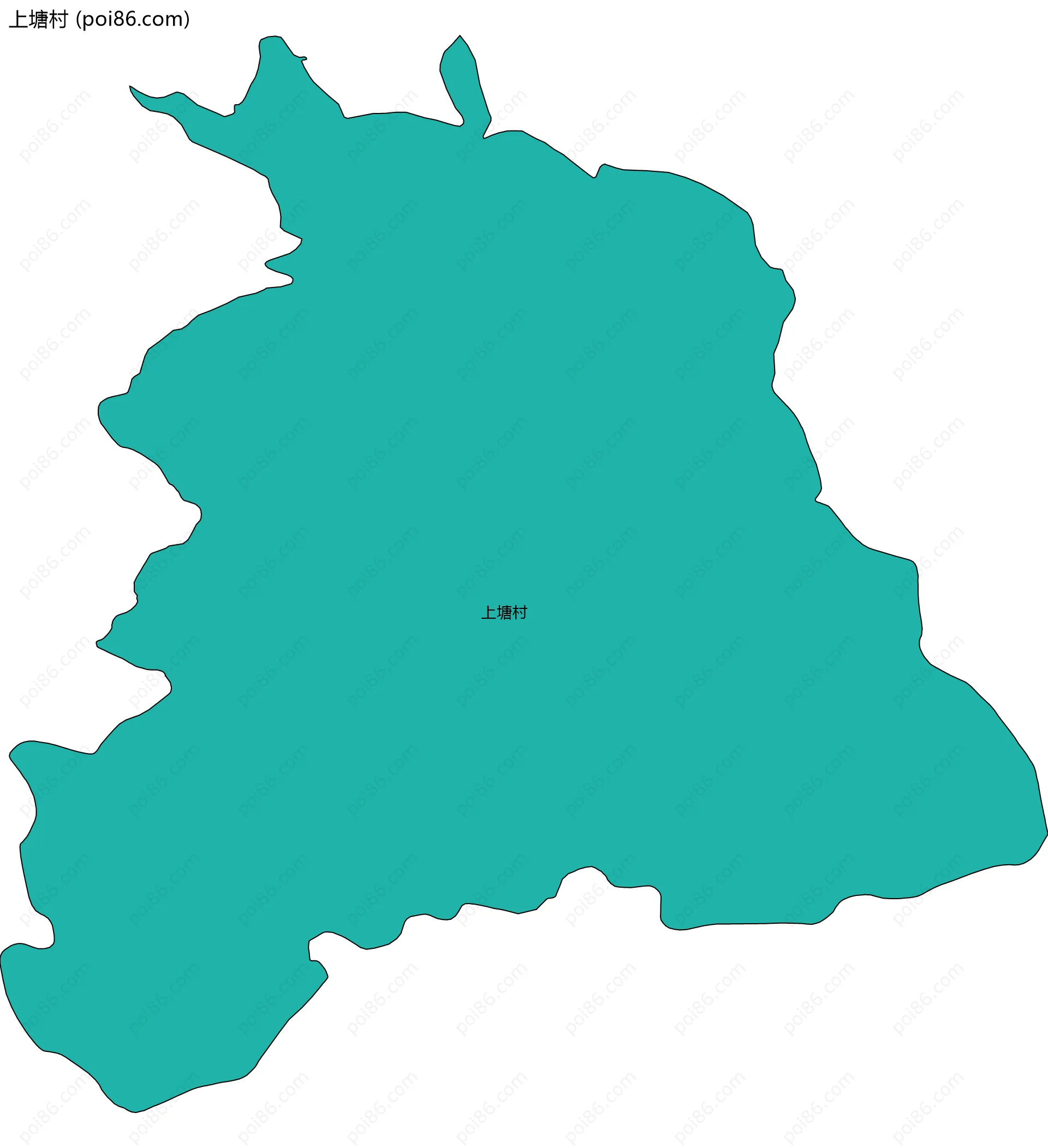 上塘村边界地图