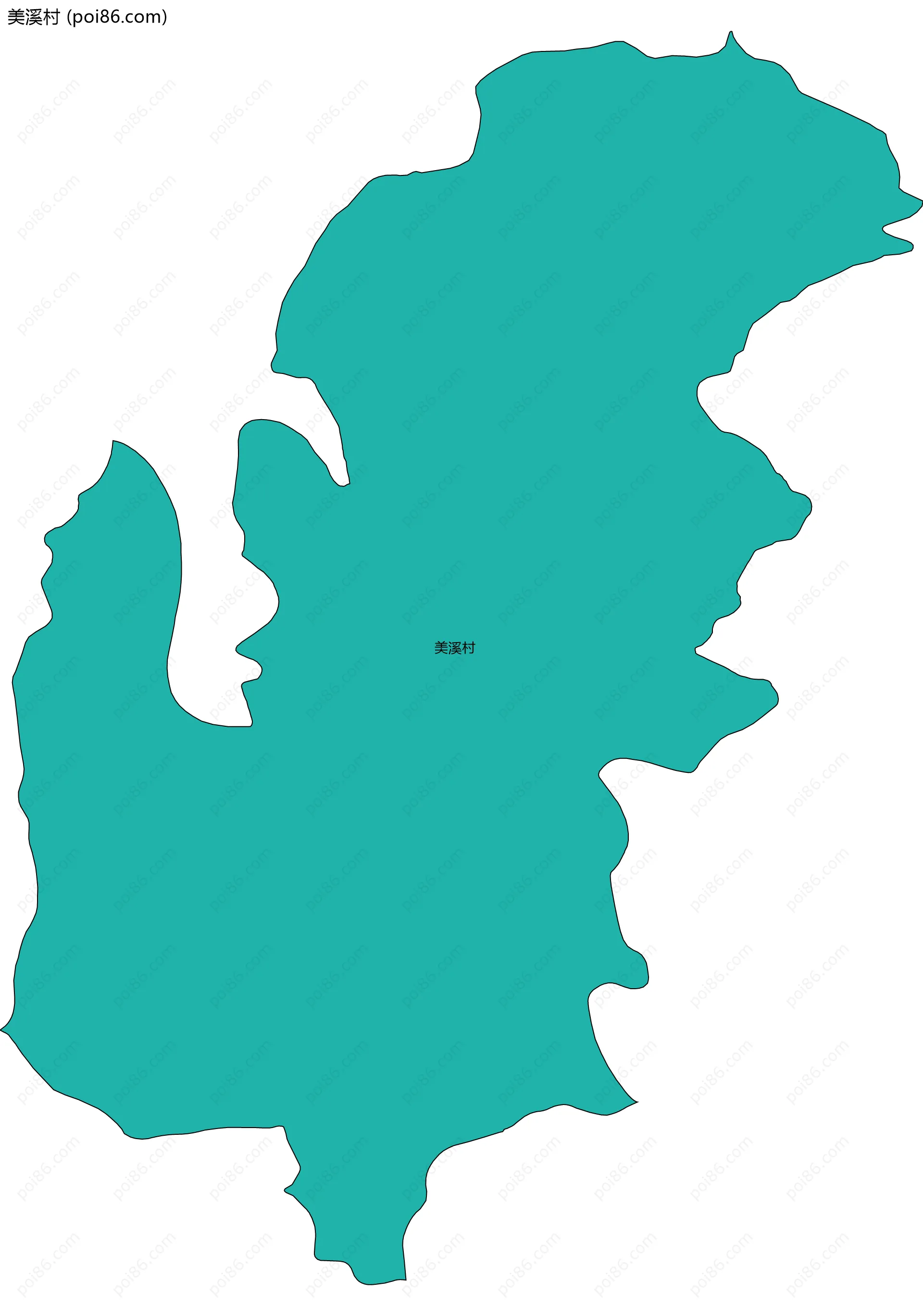 美溪村边界地图