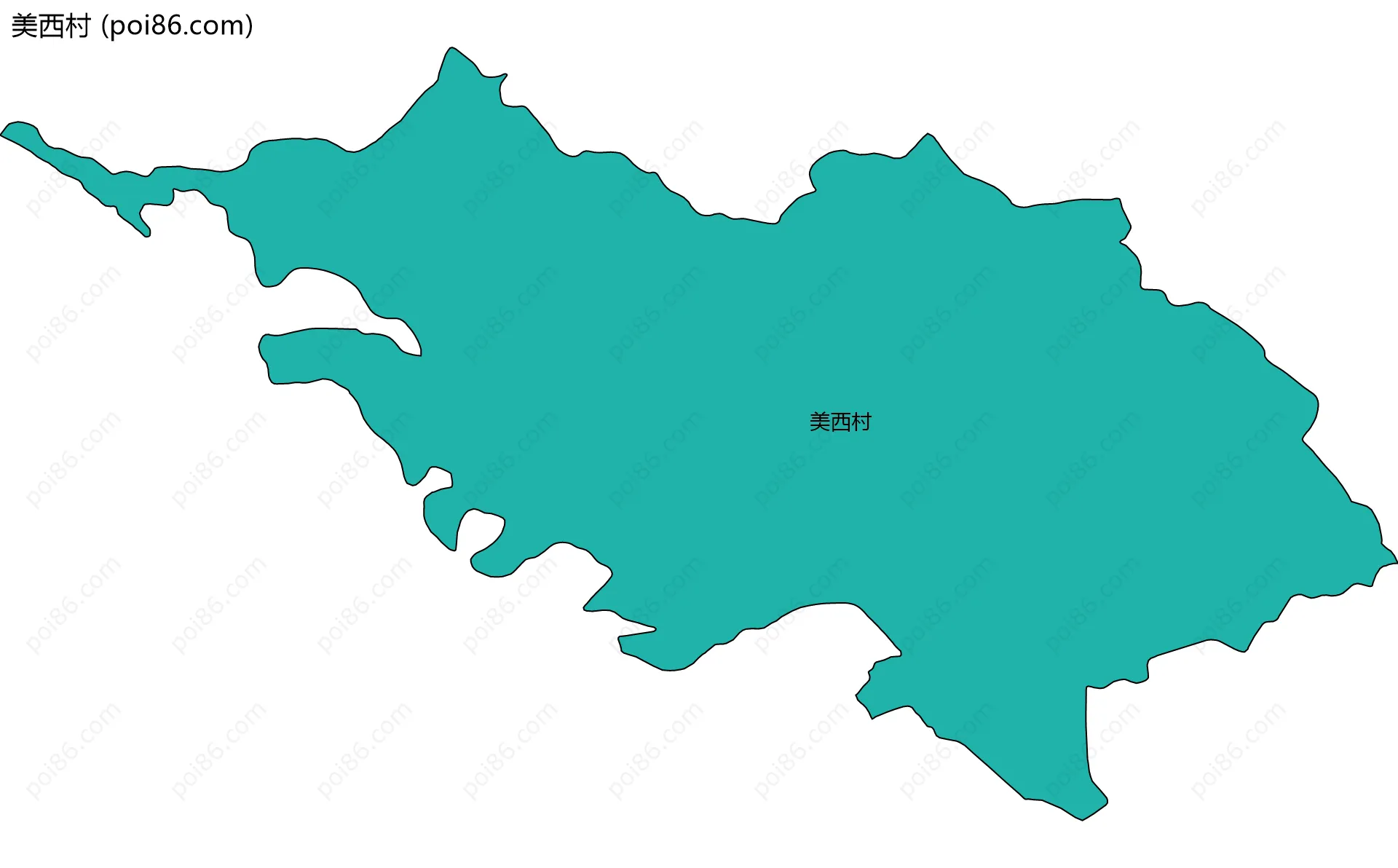 美西村边界地图