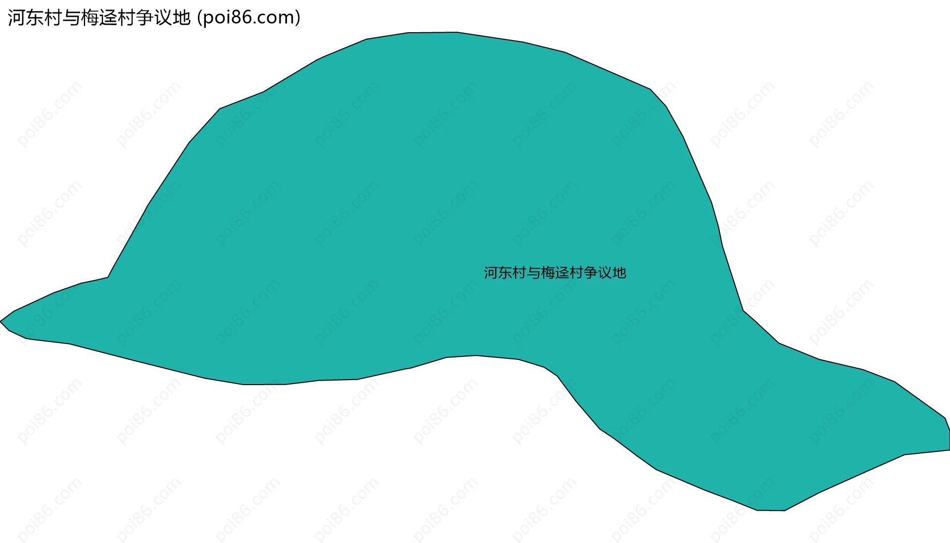 河东村与梅迳村争议地边界地图