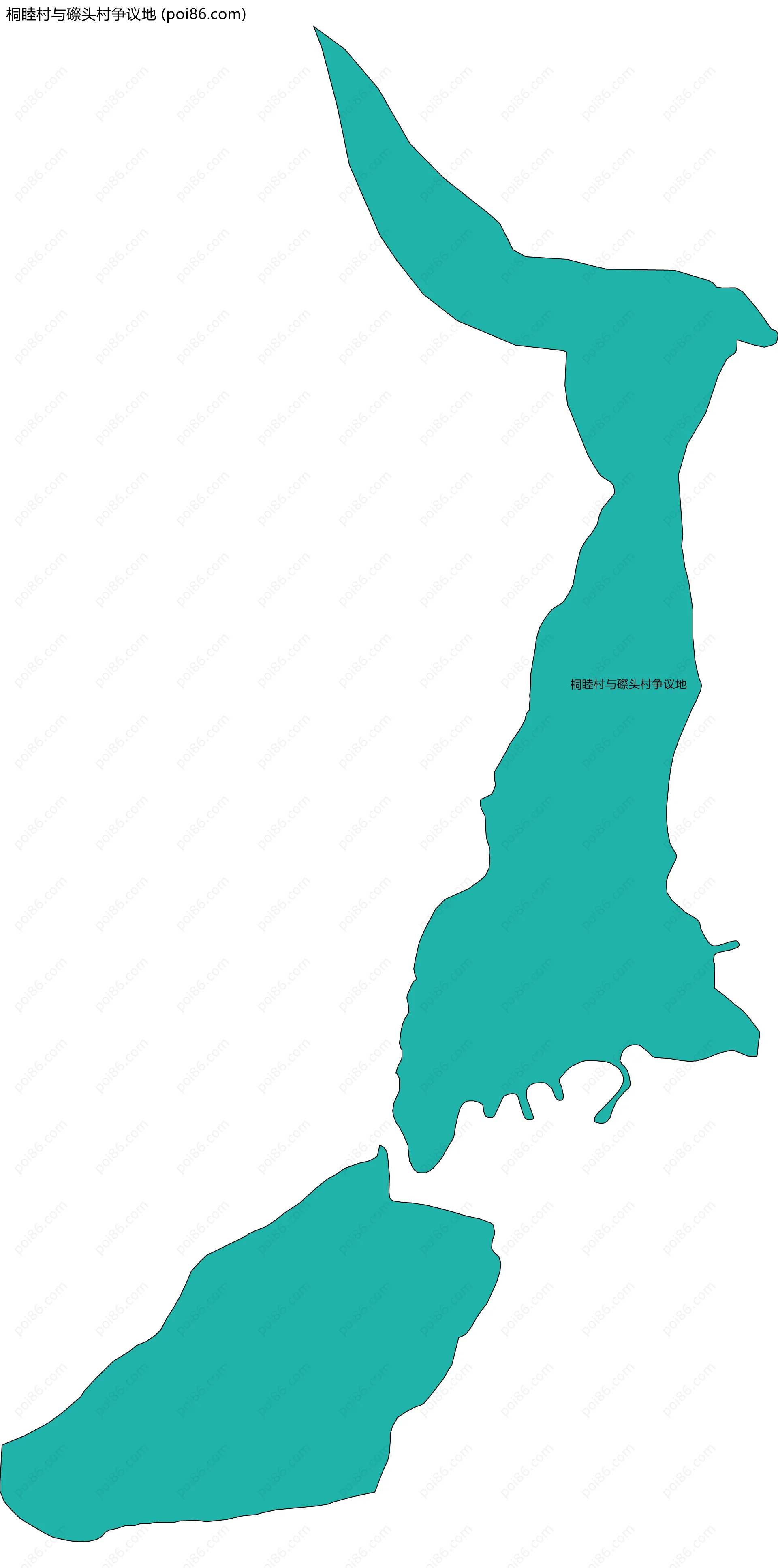 桐睦村与磜头村争议地边界地图