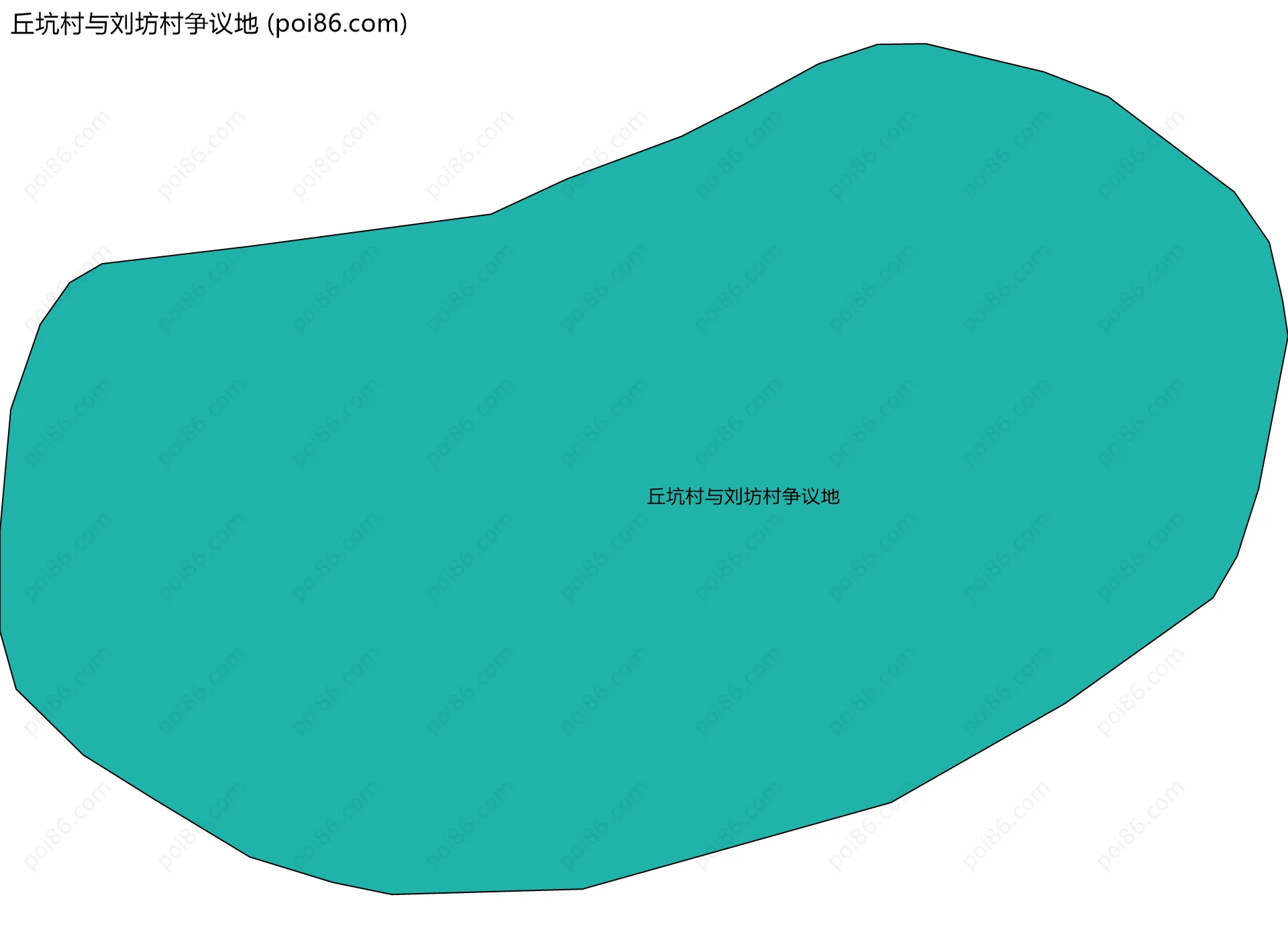 丘坑村与刘坊村争议地边界地图