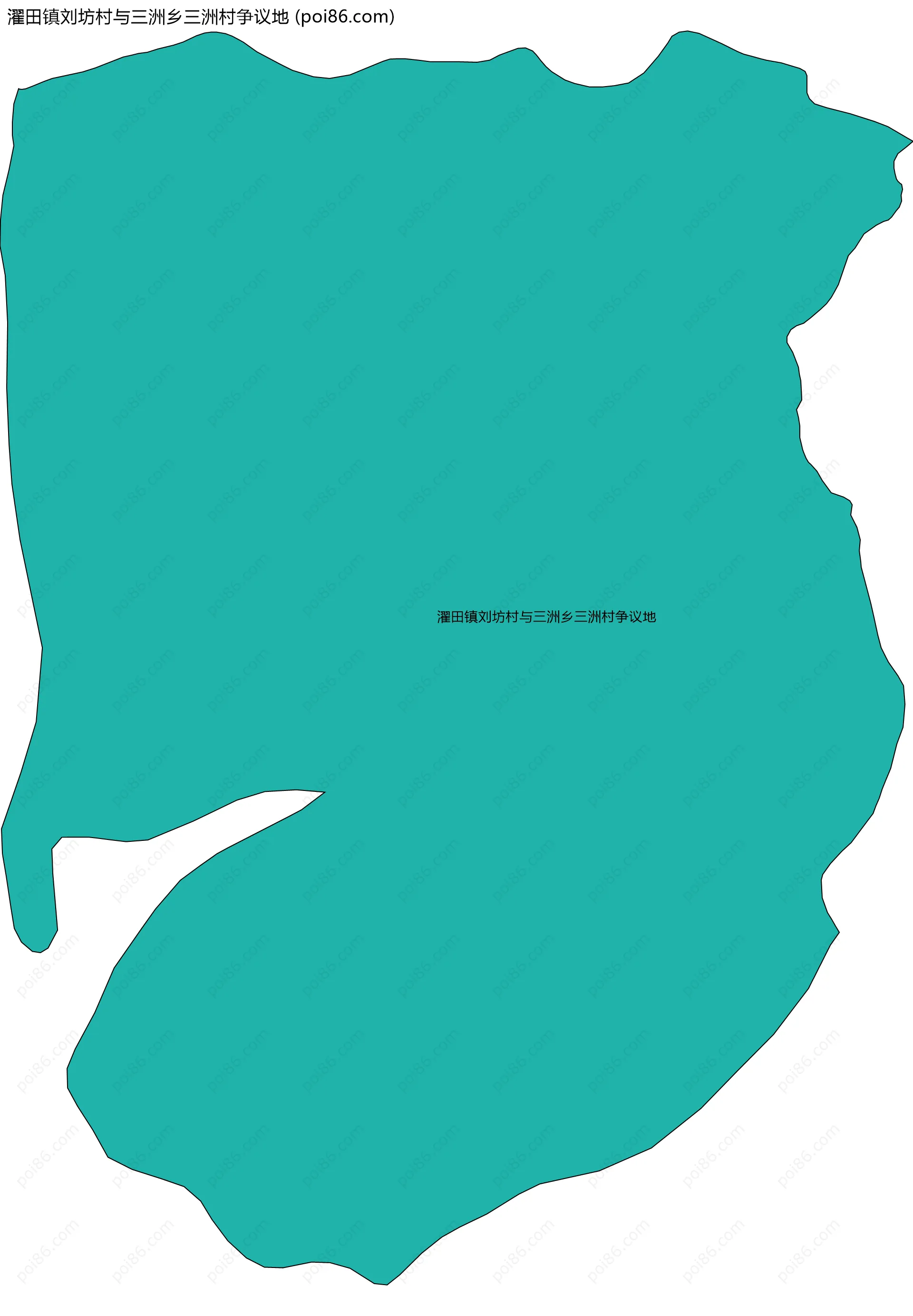 濯田镇刘坊村与三洲乡三洲村争议地边界地图