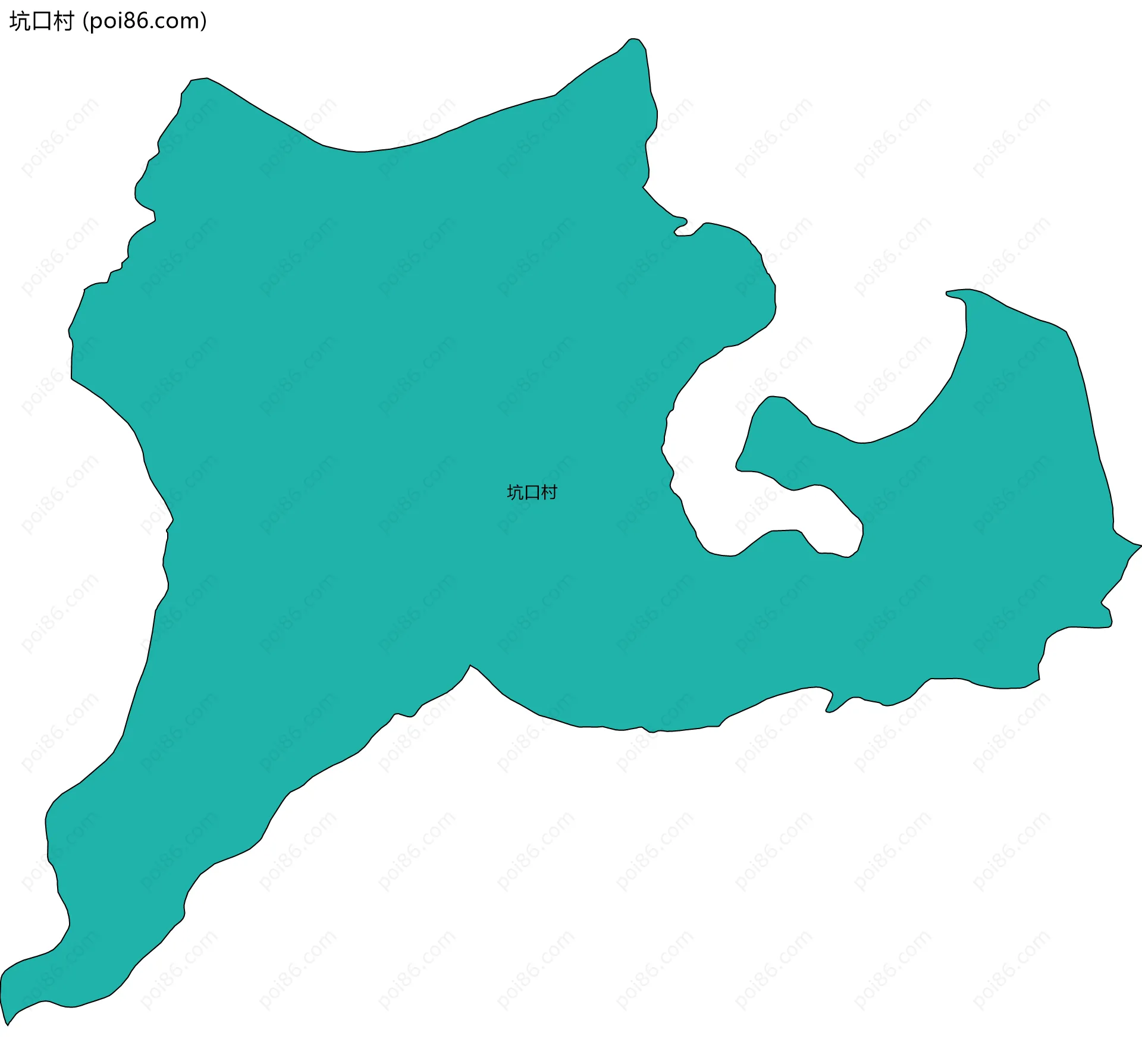 坑口村边界地图