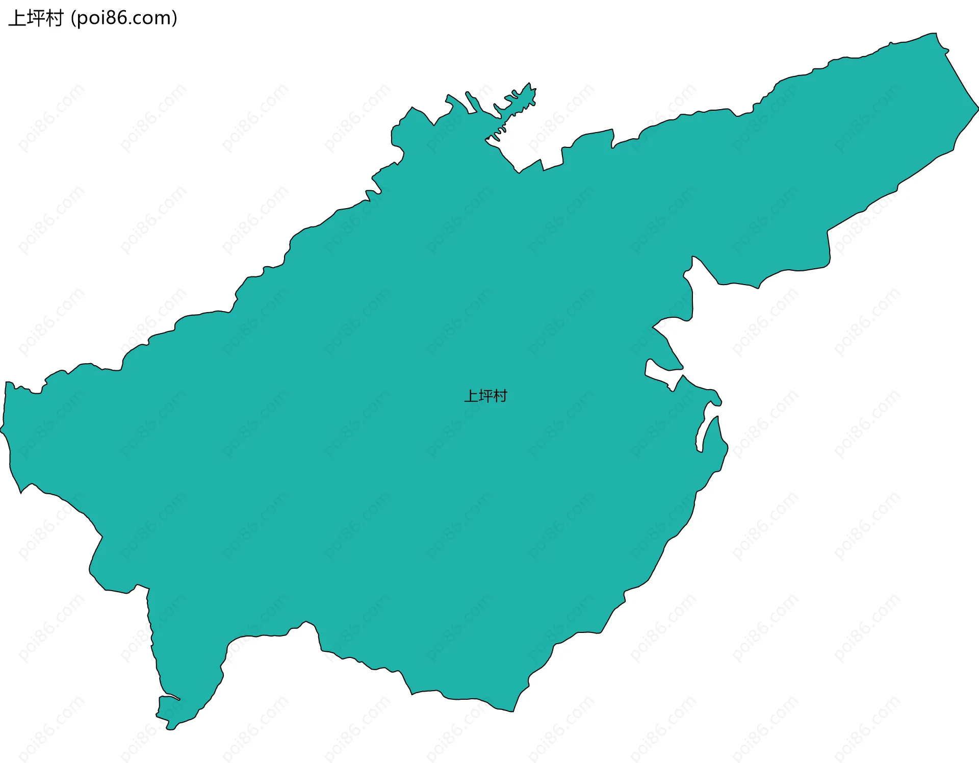 上坪村边界地图