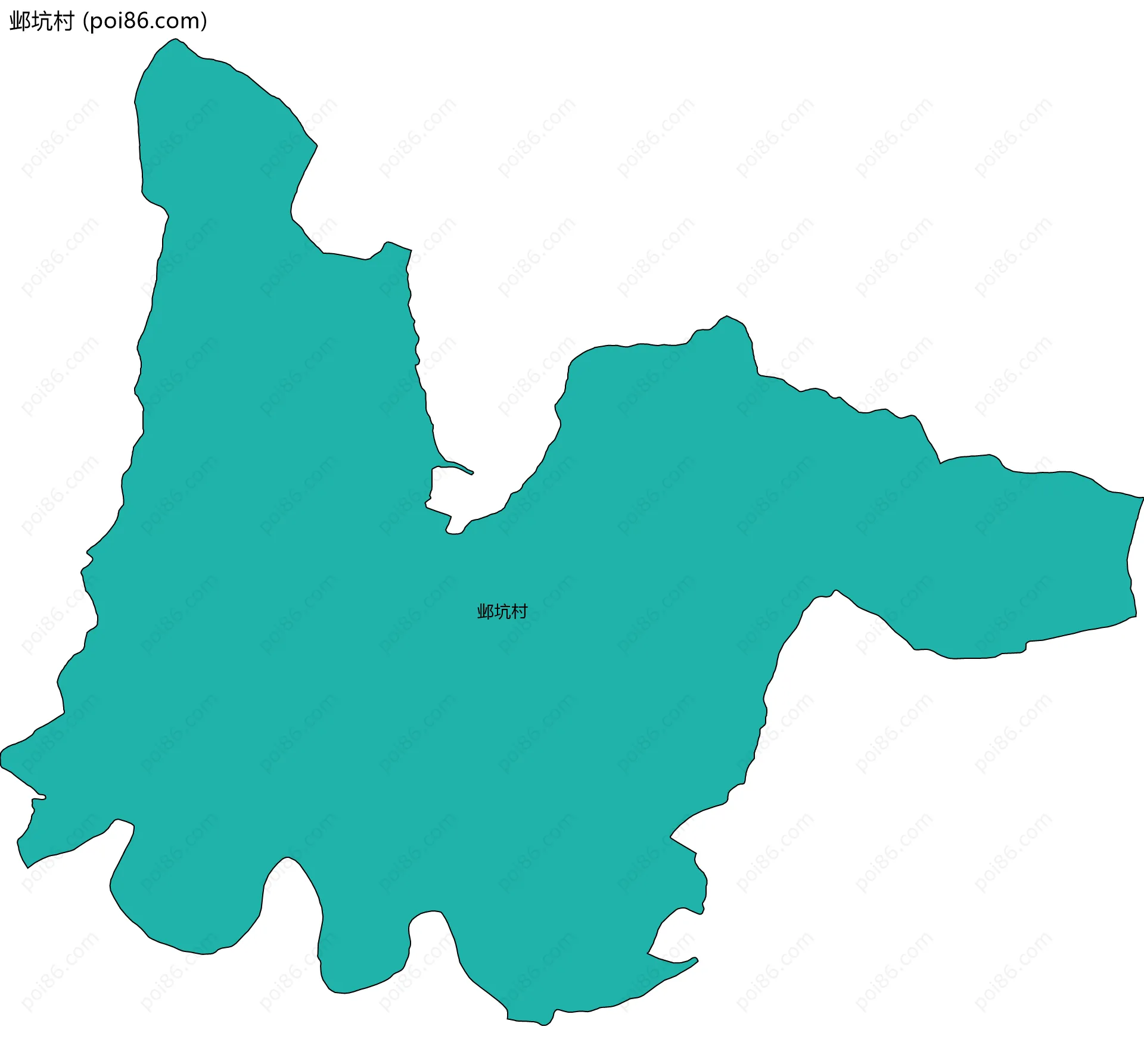 邺坑村边界地图